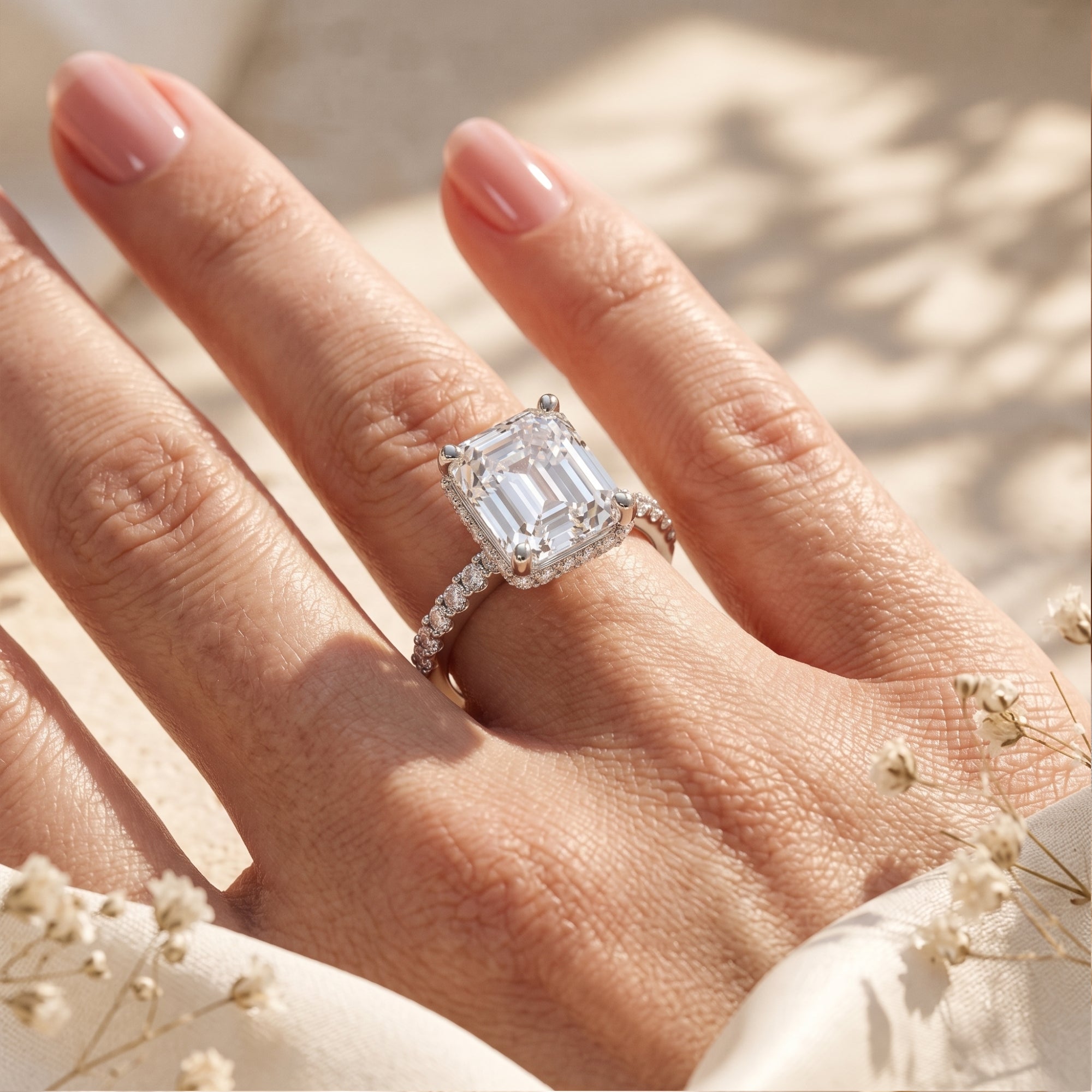 El anillo solitario de esmeralda