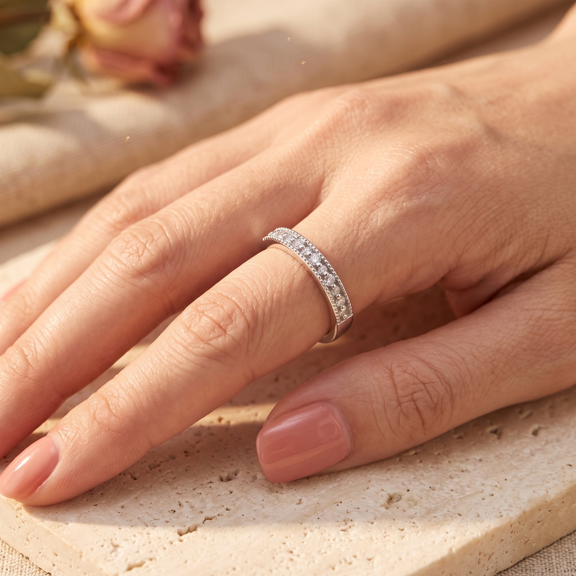 The Elysia Milgrain Ring