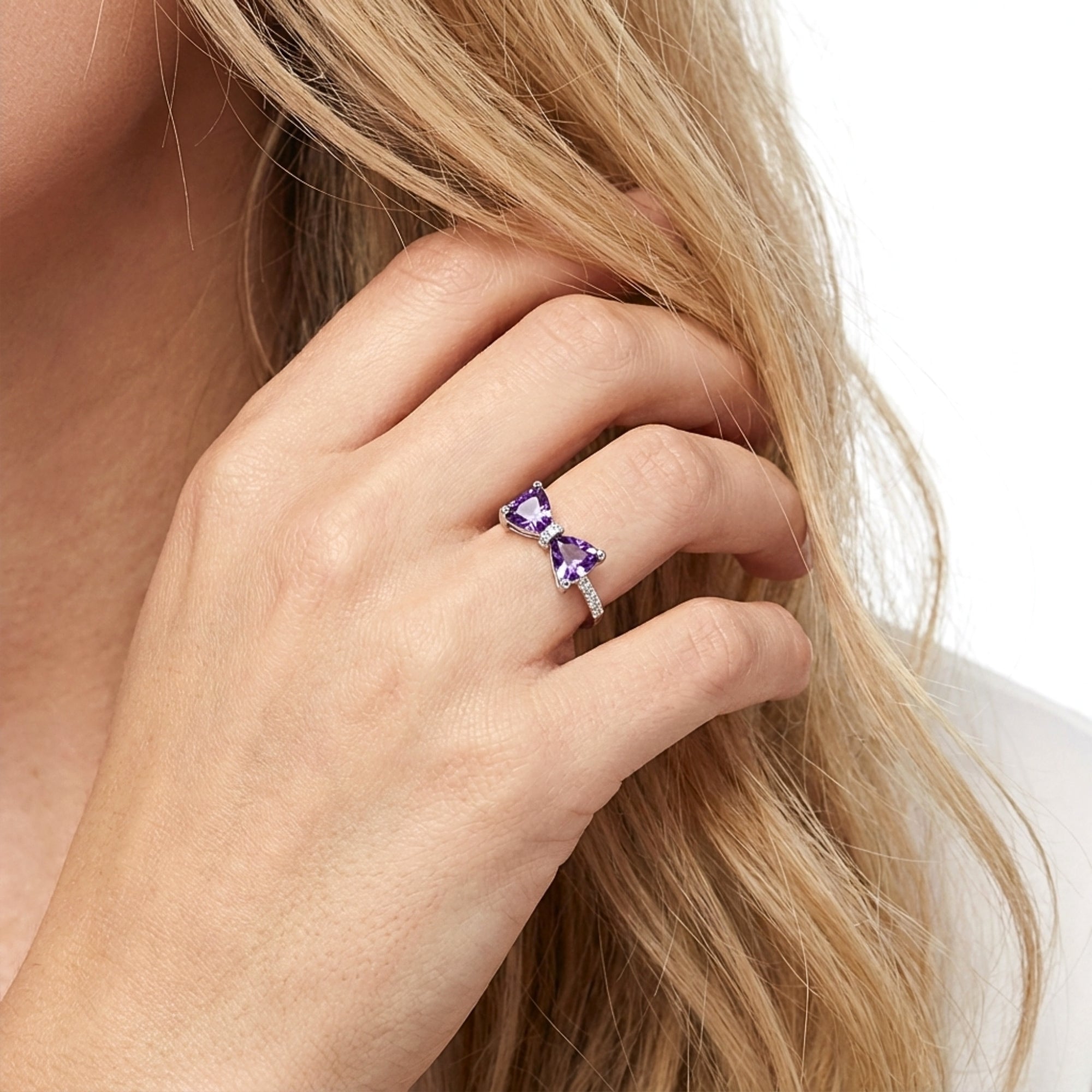 The Violette Bow Ring - S925 Sterling Silver
