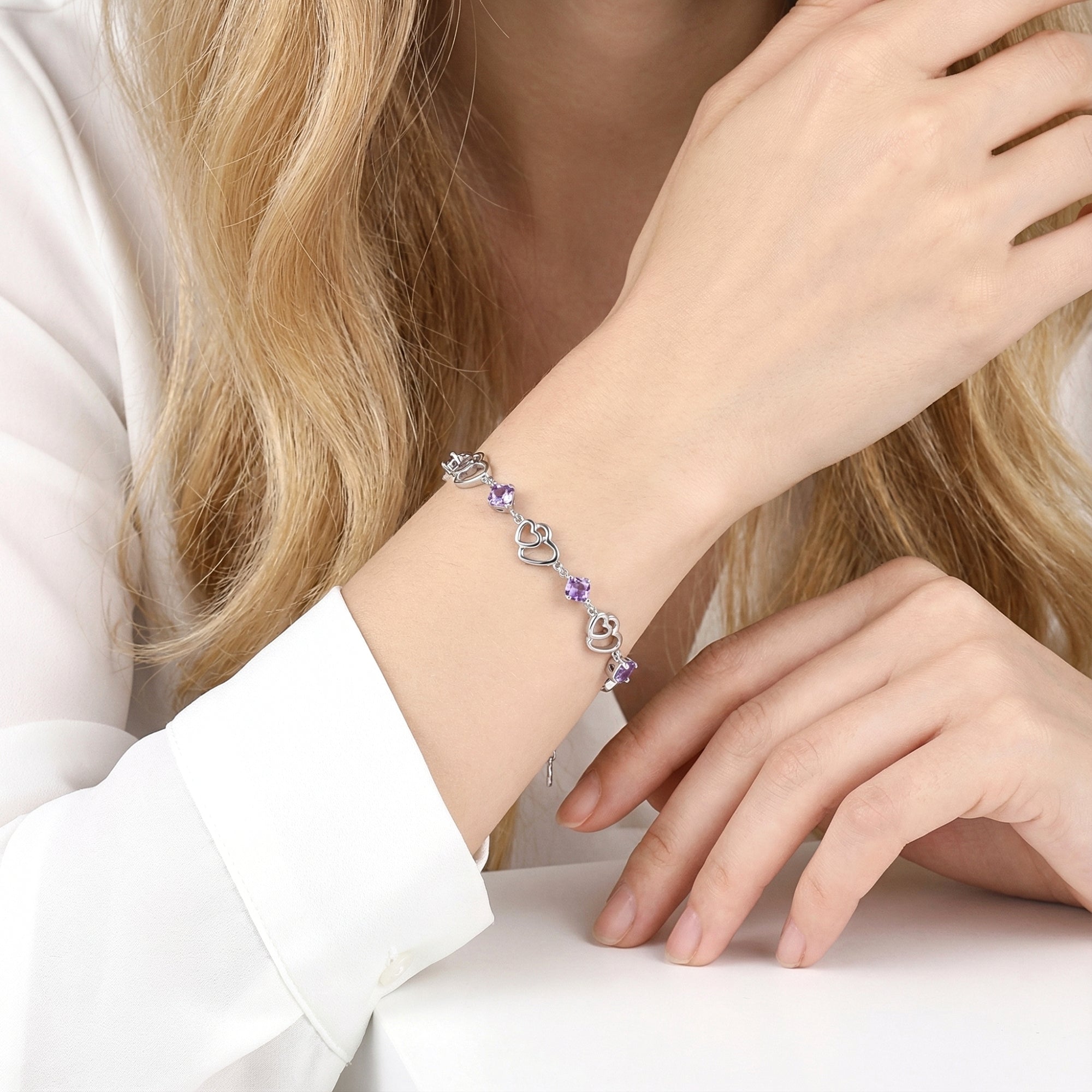 The Althea Heart Bracelet - S925 Sterling Silver