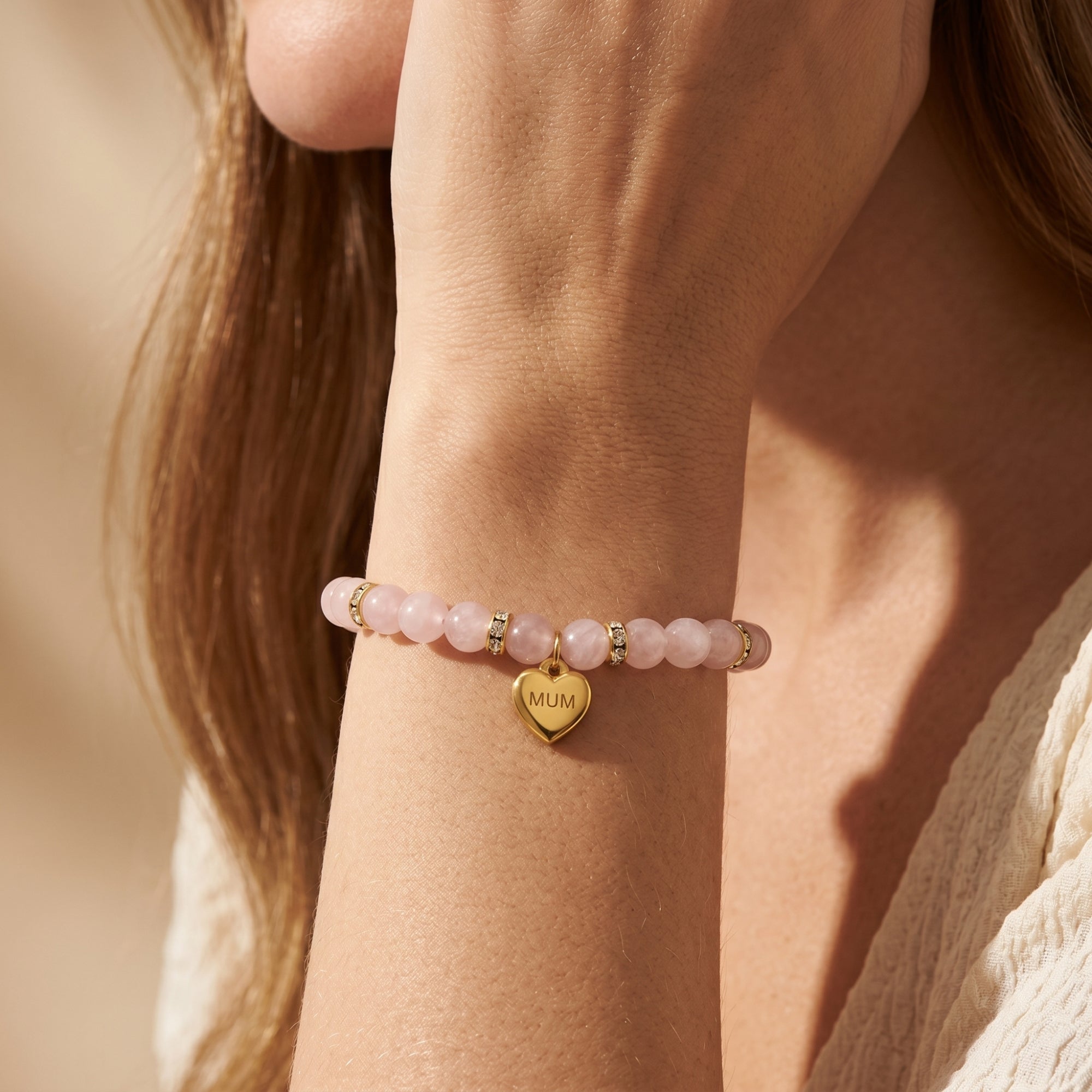 The Saskia Rose Quartz Bracelet