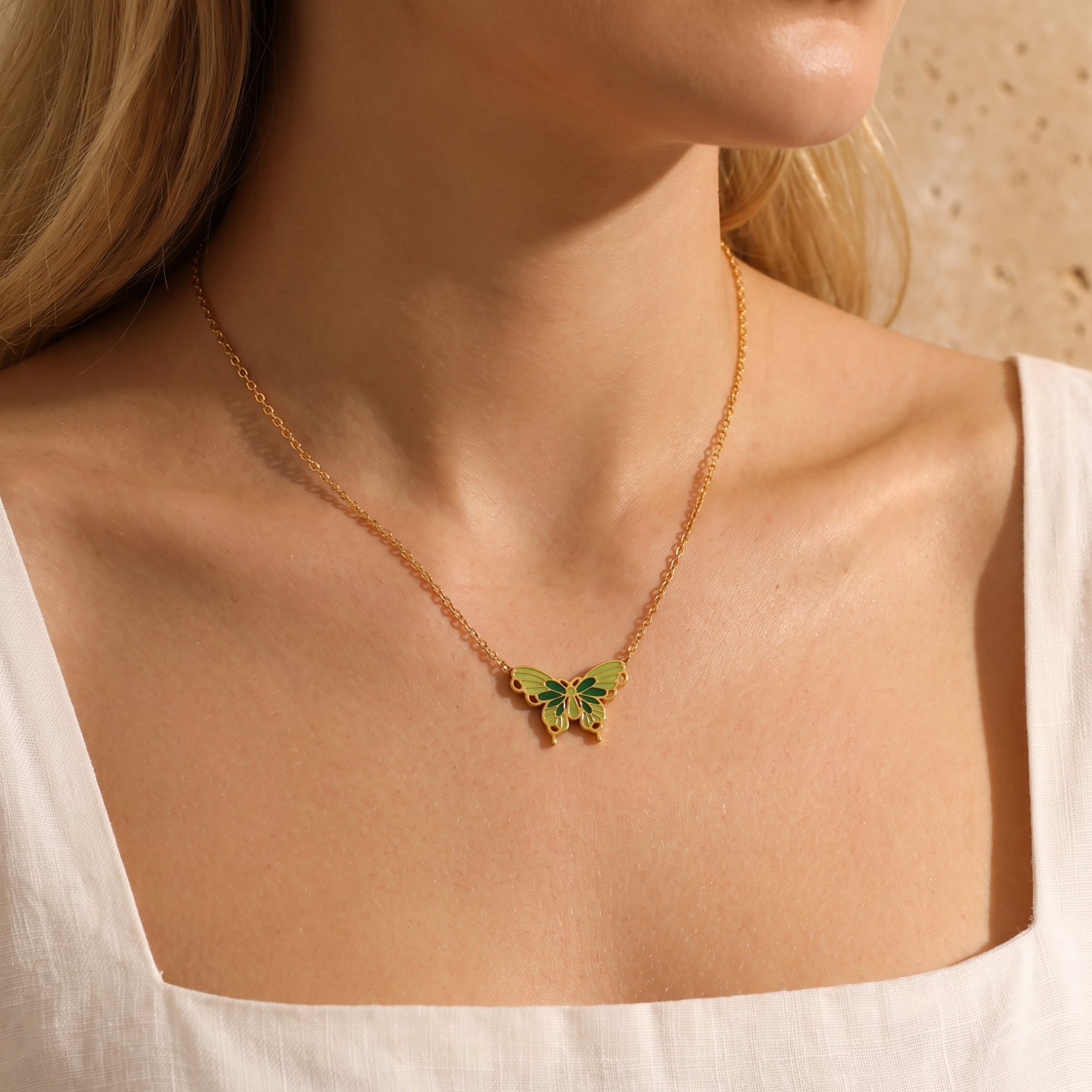 The Mariposa Enamel Necklace