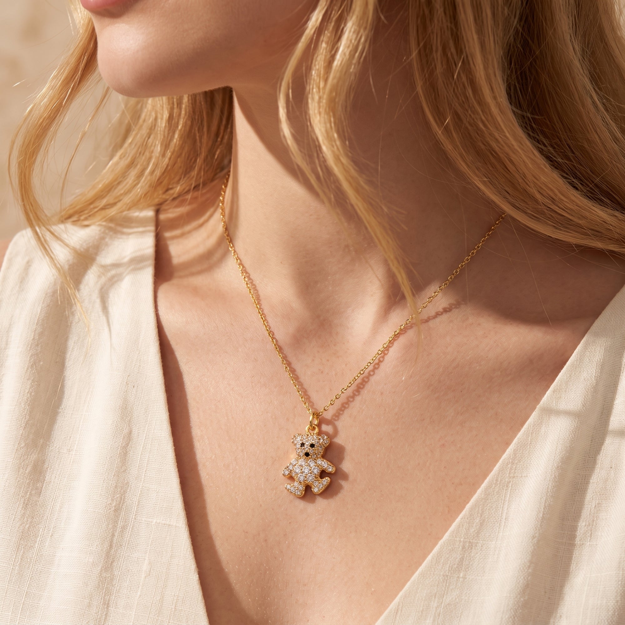 The Crystal Teddy Bear Necklace