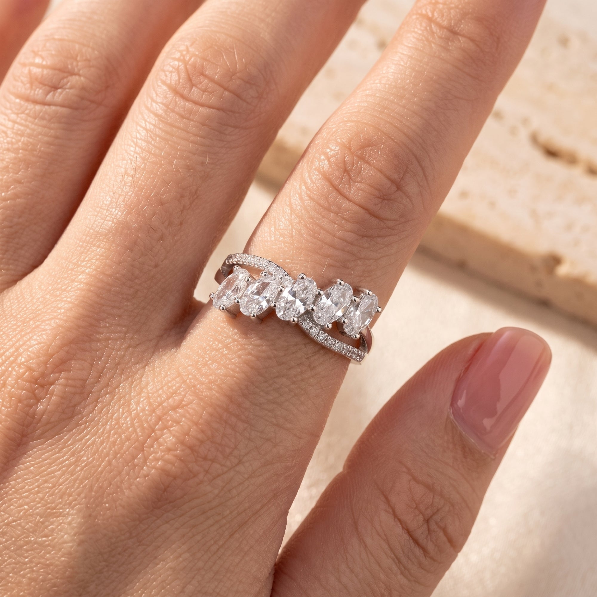 The Bypass Oval Cluster Ring
