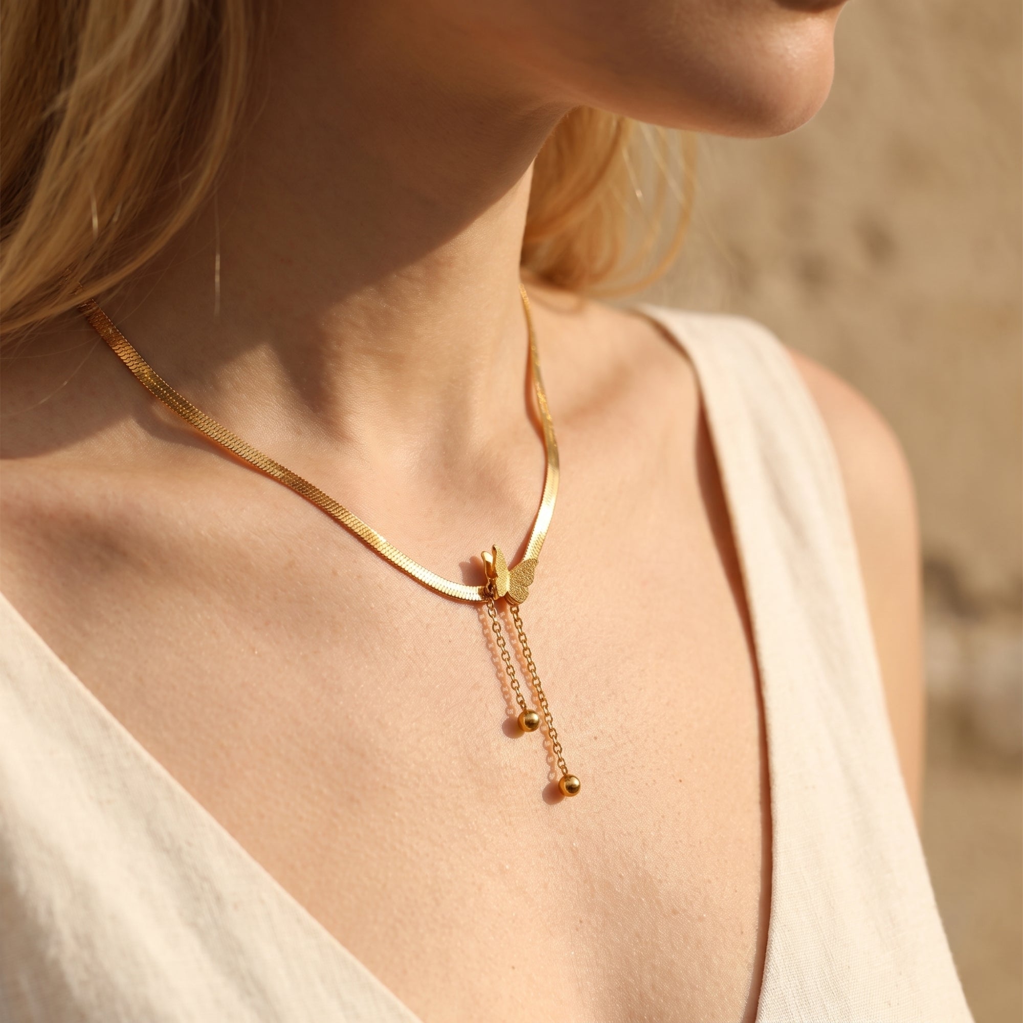 The Butterfly Drop Tassel Necklace