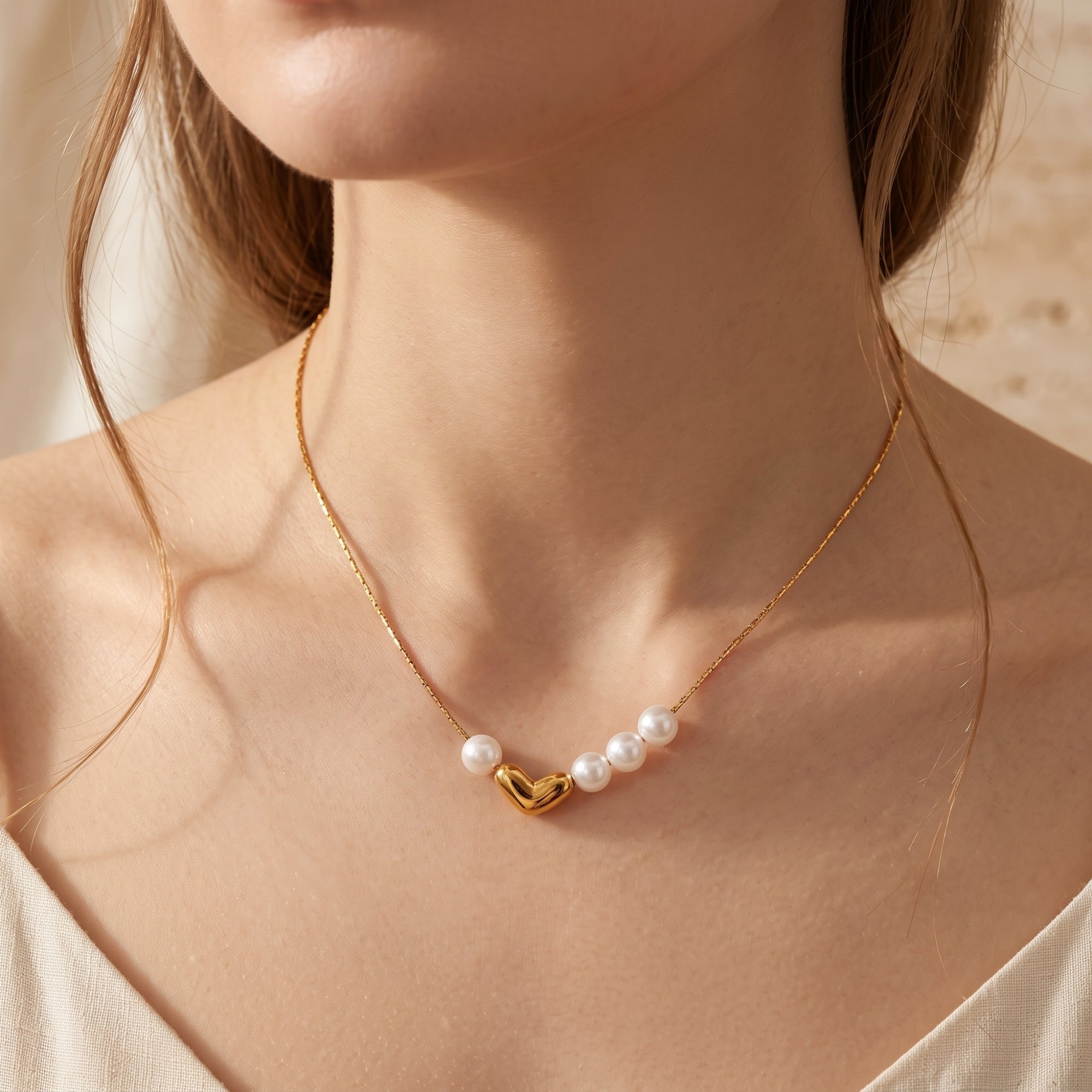 The Elysian Pearl Heart Necklace