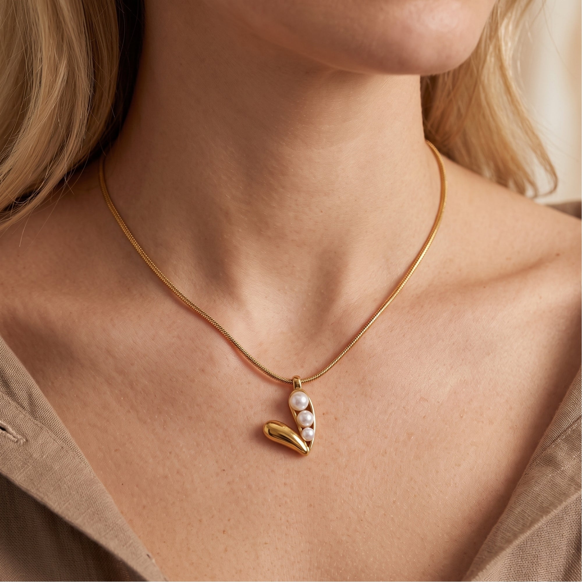 The Three-Pearl Pod Necklace