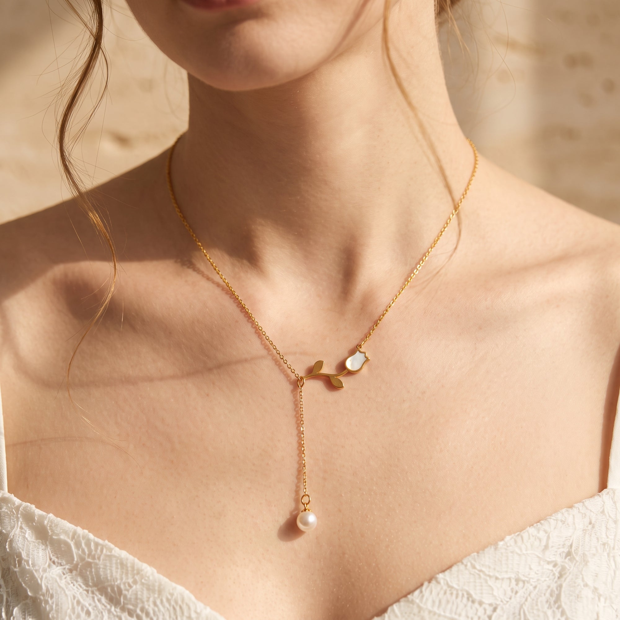 Die Tulpen-Lariat-Halskette