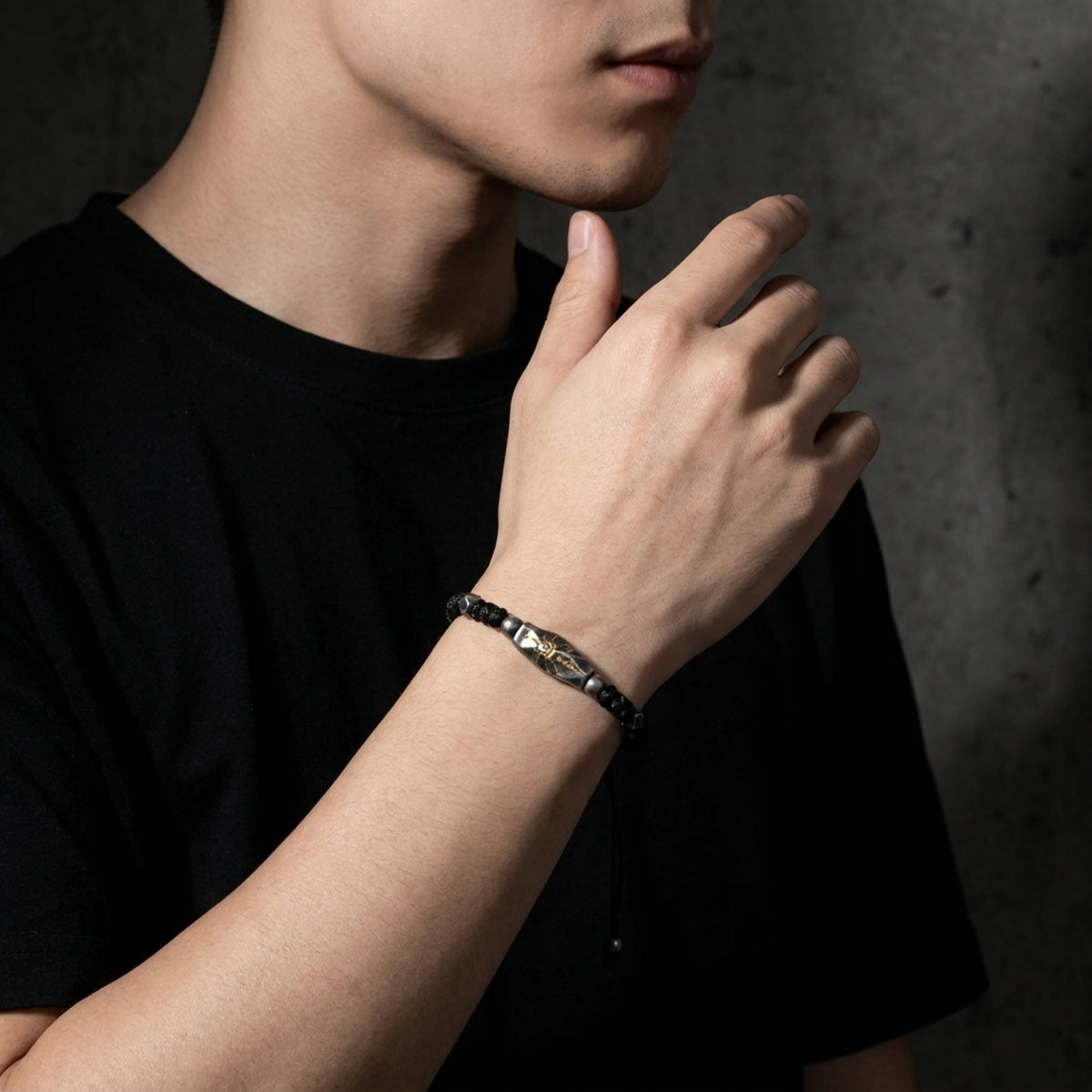 De zonnestraal-armband met koord