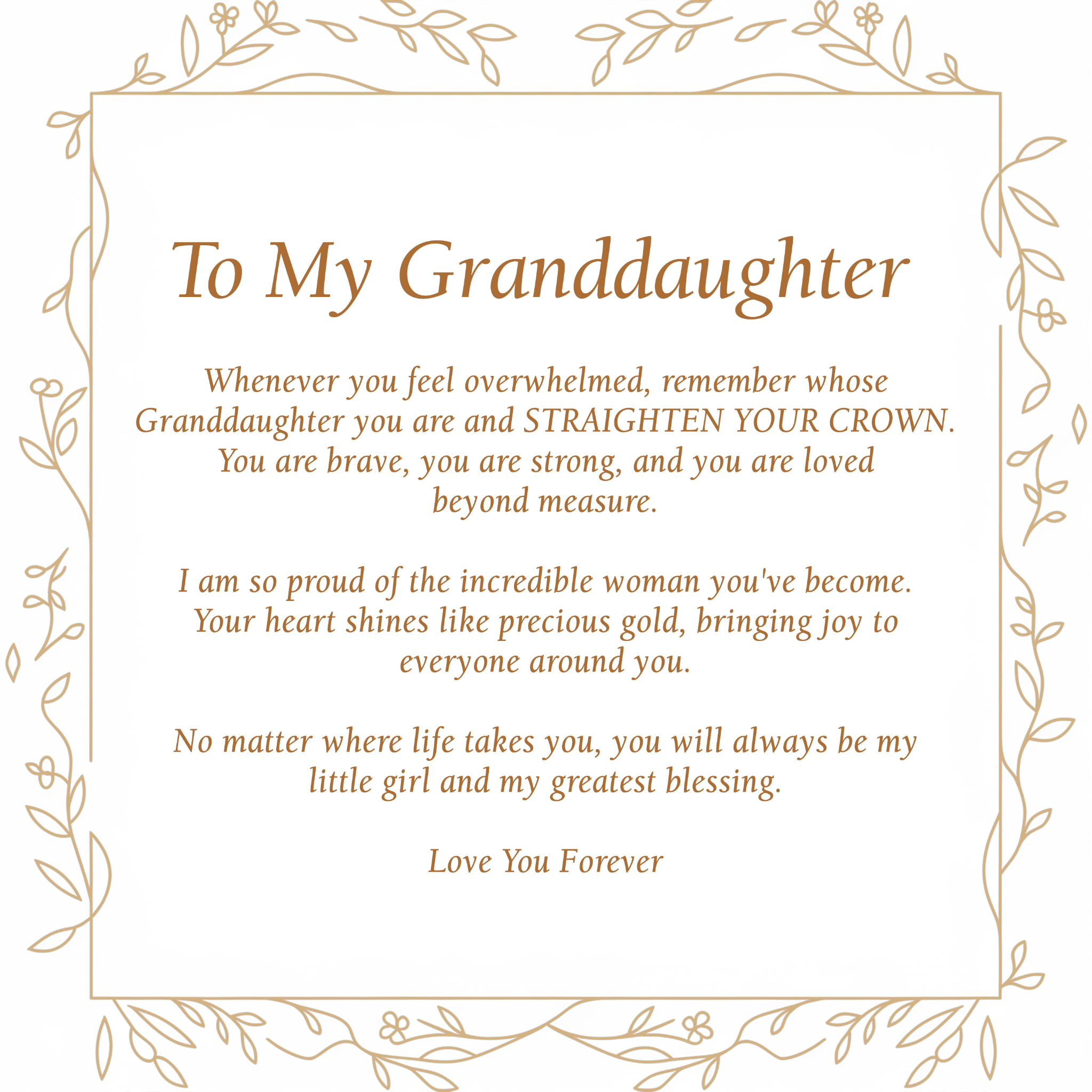 To My Granddaughter | Golden Hearts Gift Bundle - View 4