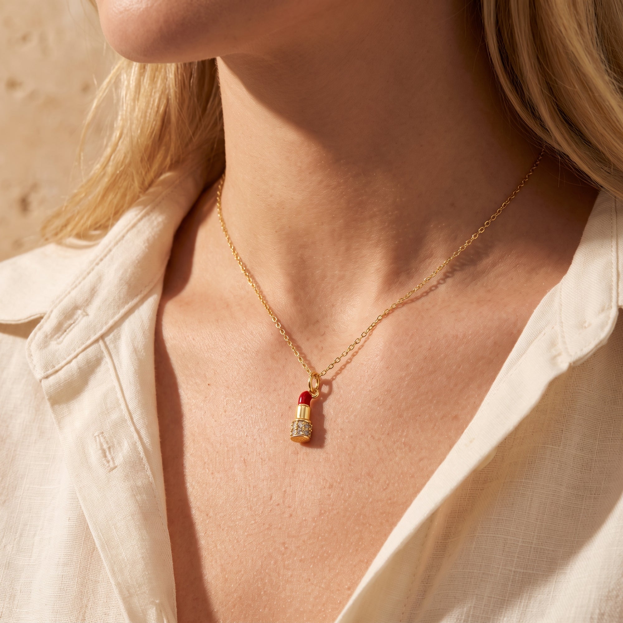 The Glamour Lipstick Necklace