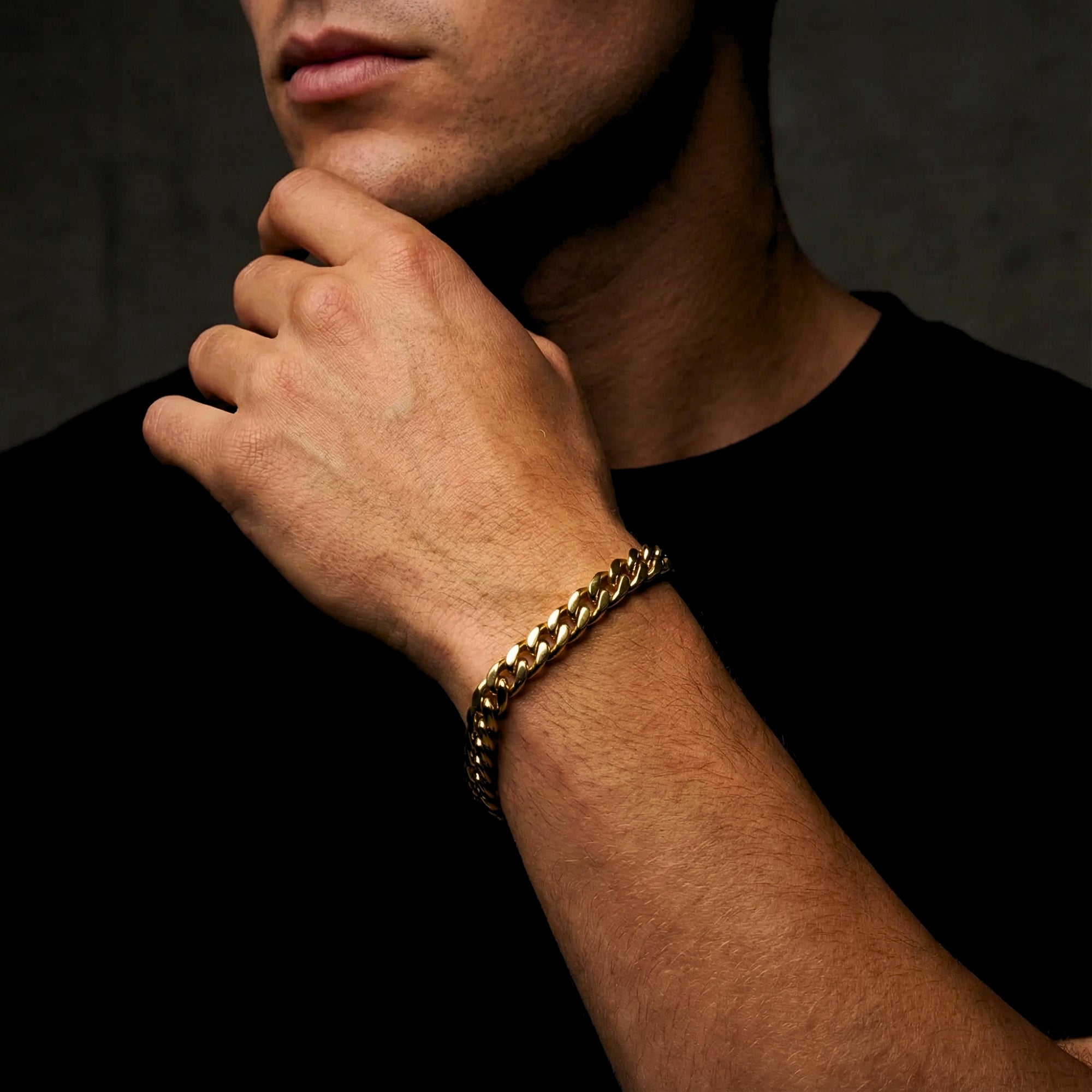 The Golden Ratio Cuban Bracelet - Gold - 8MM