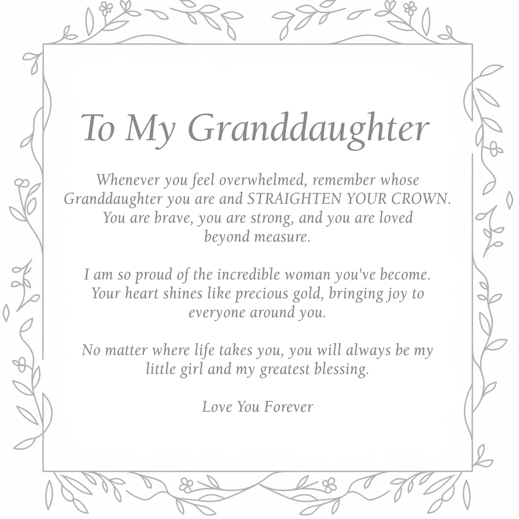 To My Granddaughter | Love's Embrace Gift Bundle - View 4