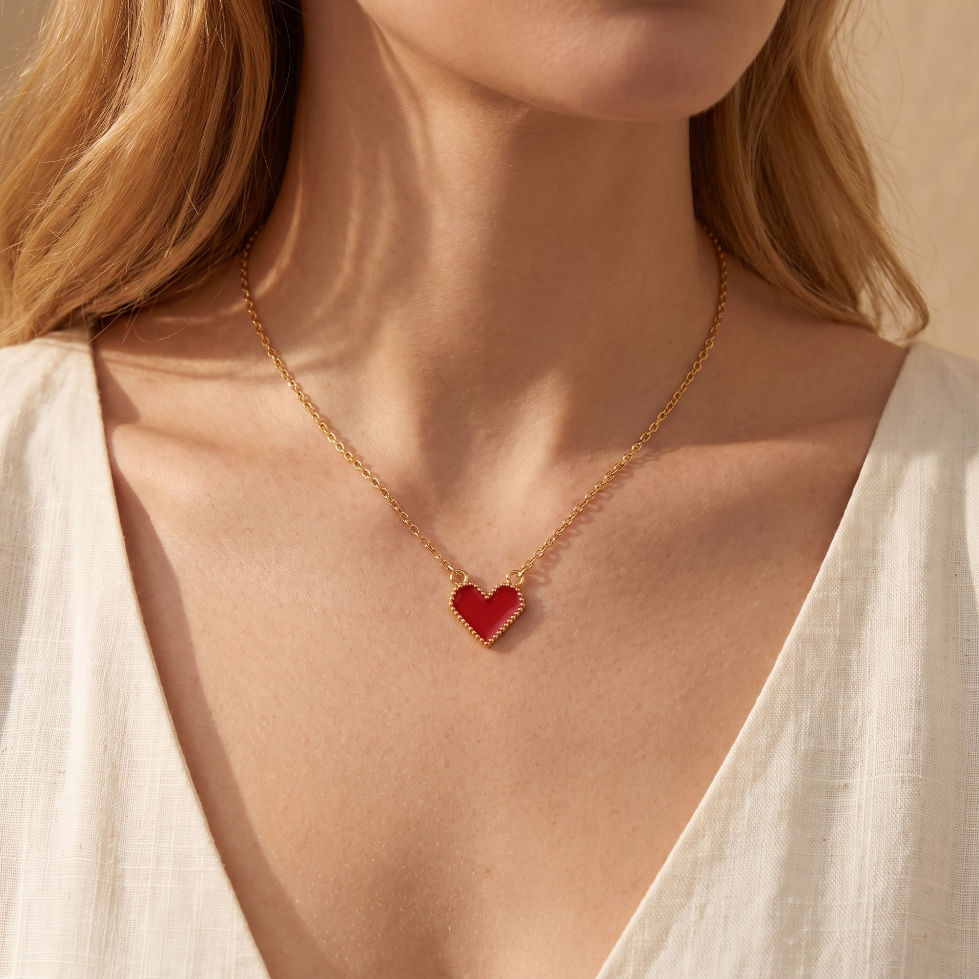 The Crimson Heart Pendant Necklace
