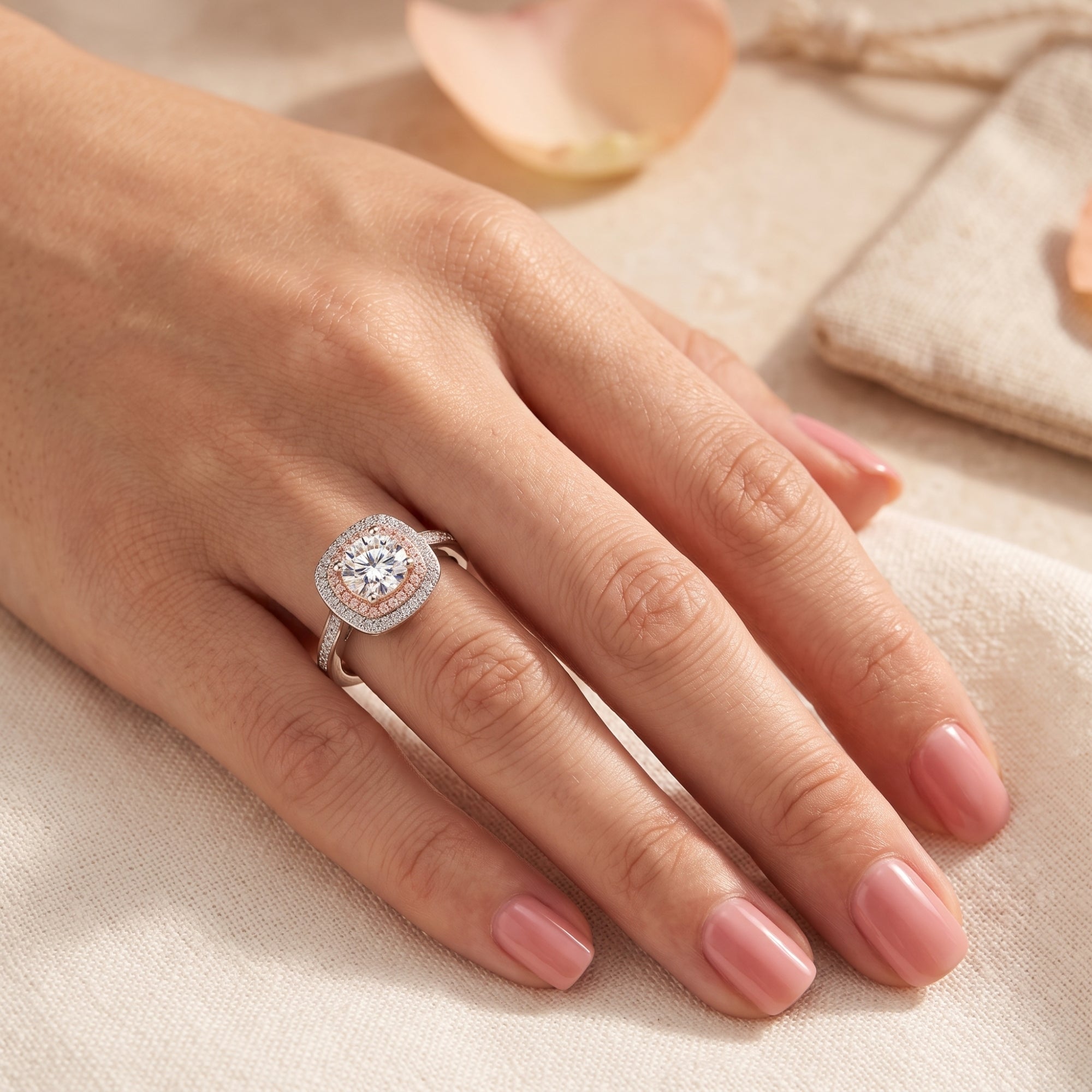 The Blossom Dual Halo Ring