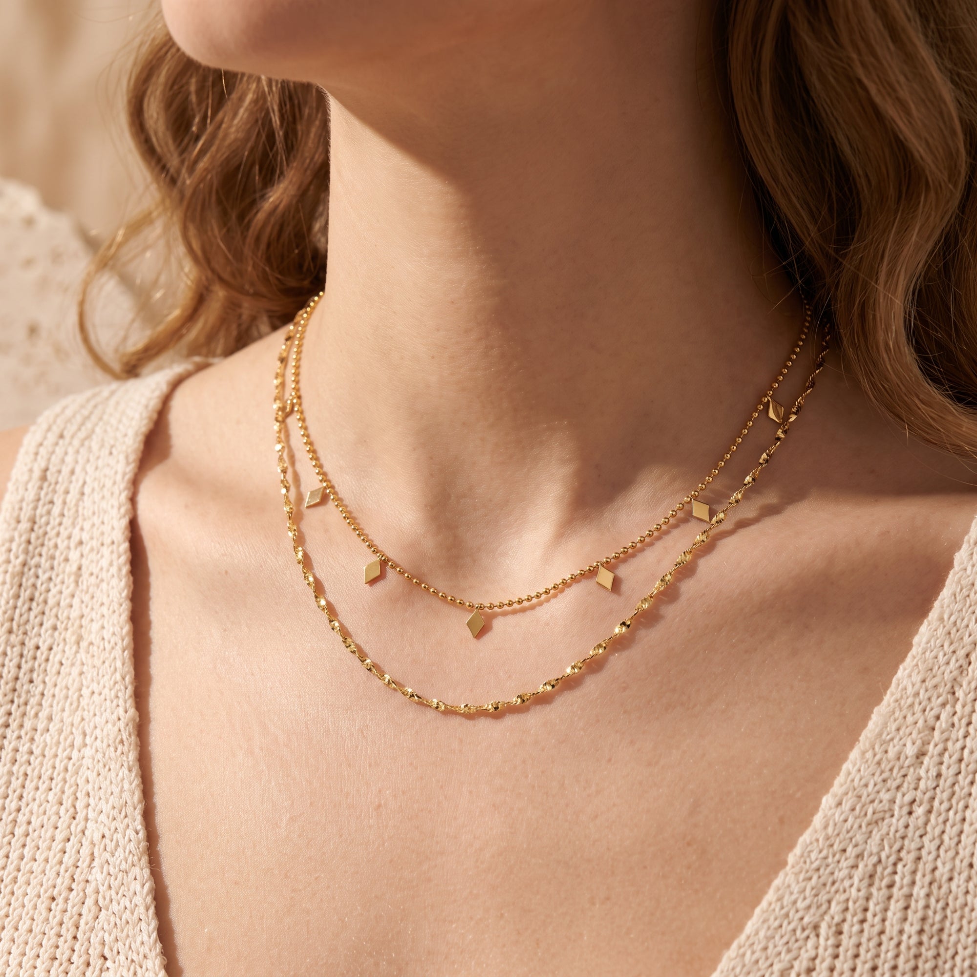 The Diamond Station Layered Necklace