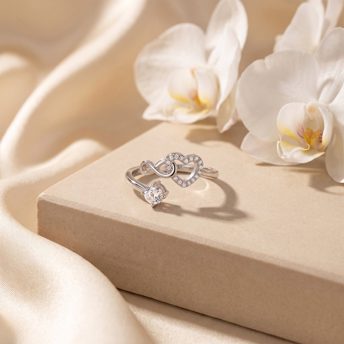 The Infinity Heart Bypass Ring