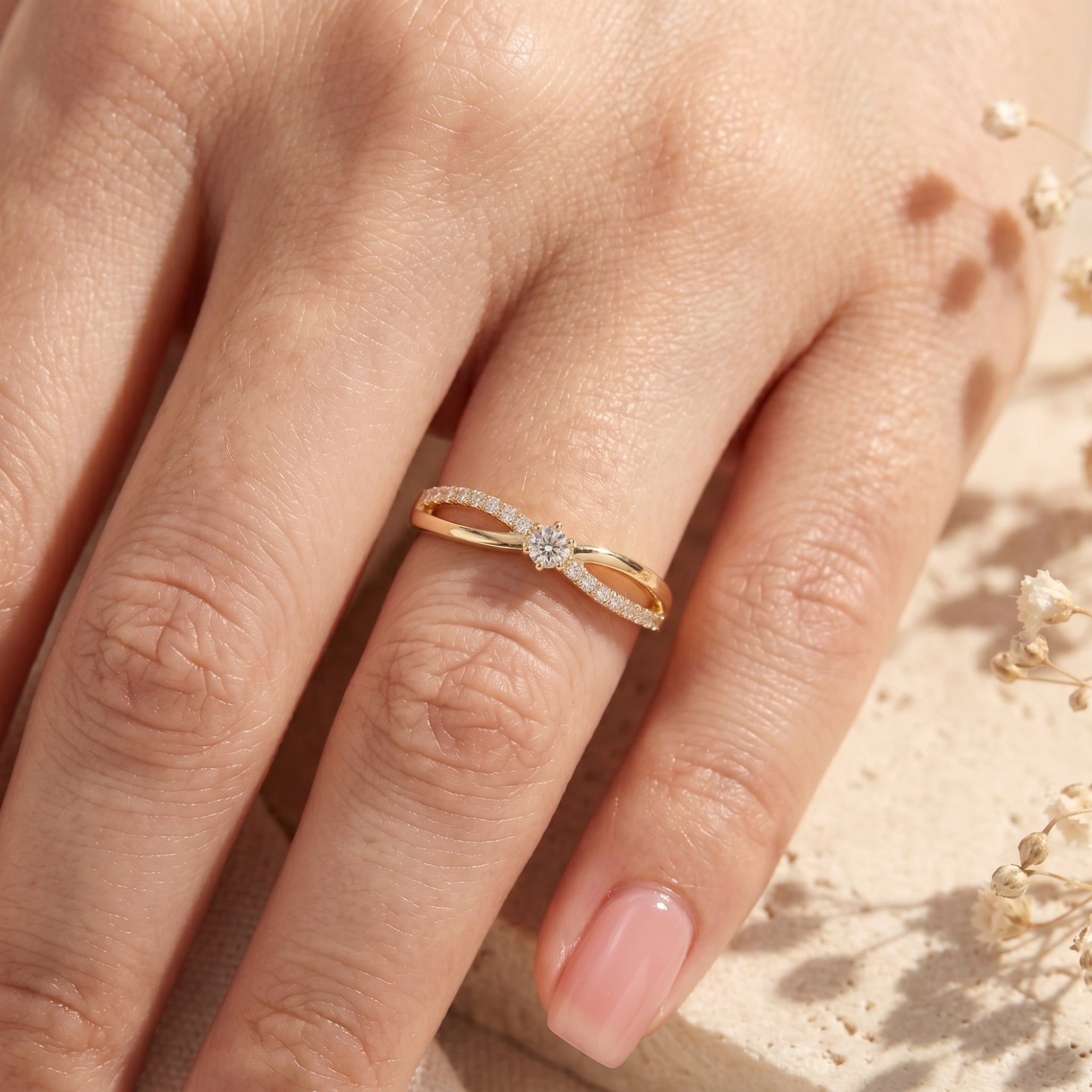 The Lyria Moissanite Ring