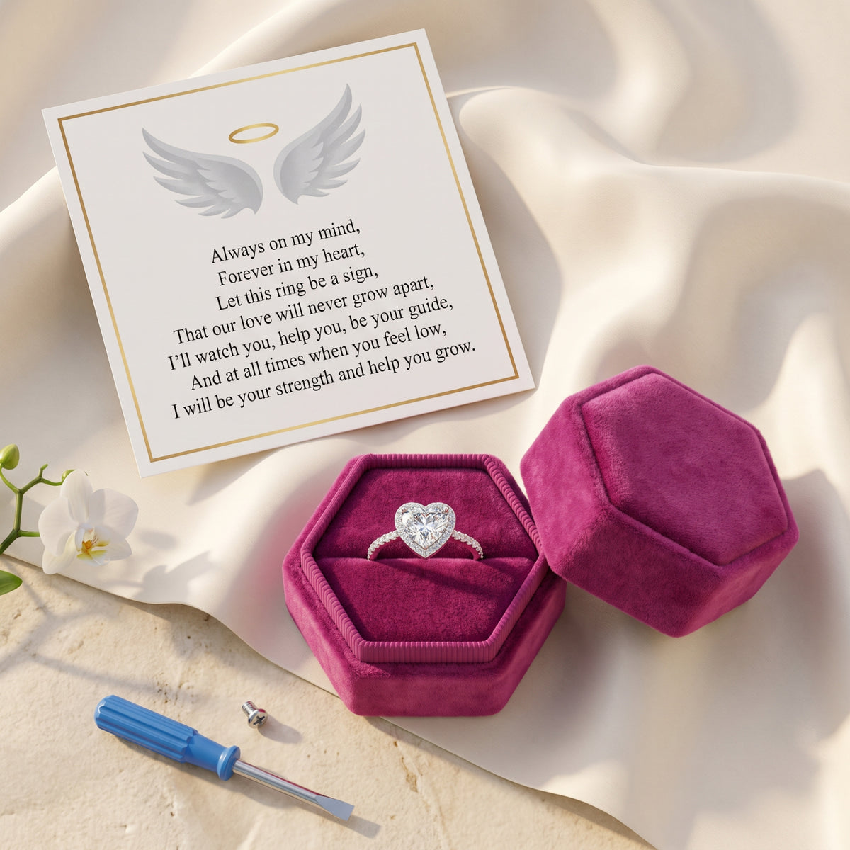 El anillo Halo Corazón Querido