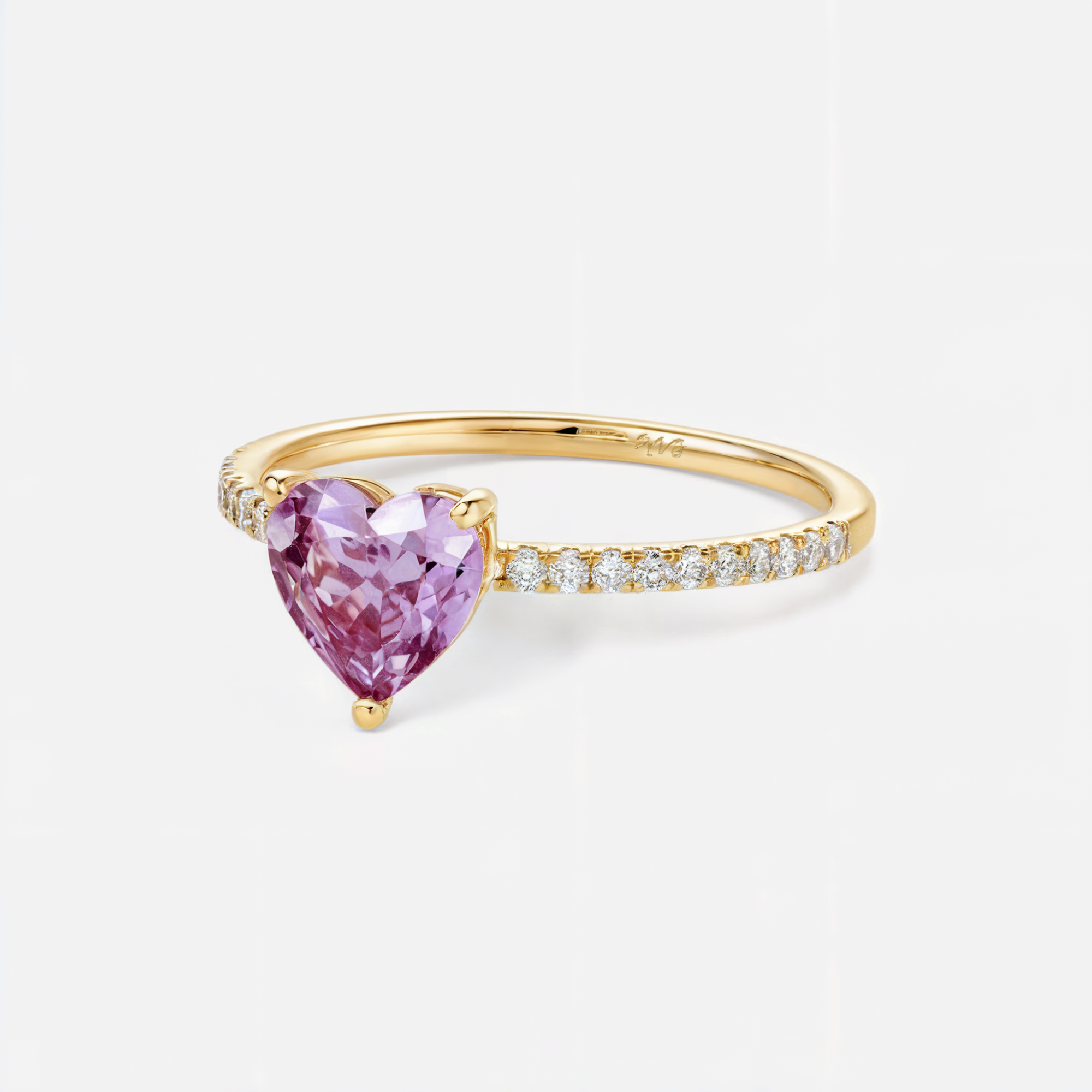 Heart Cut Moissanite Engagement Ring