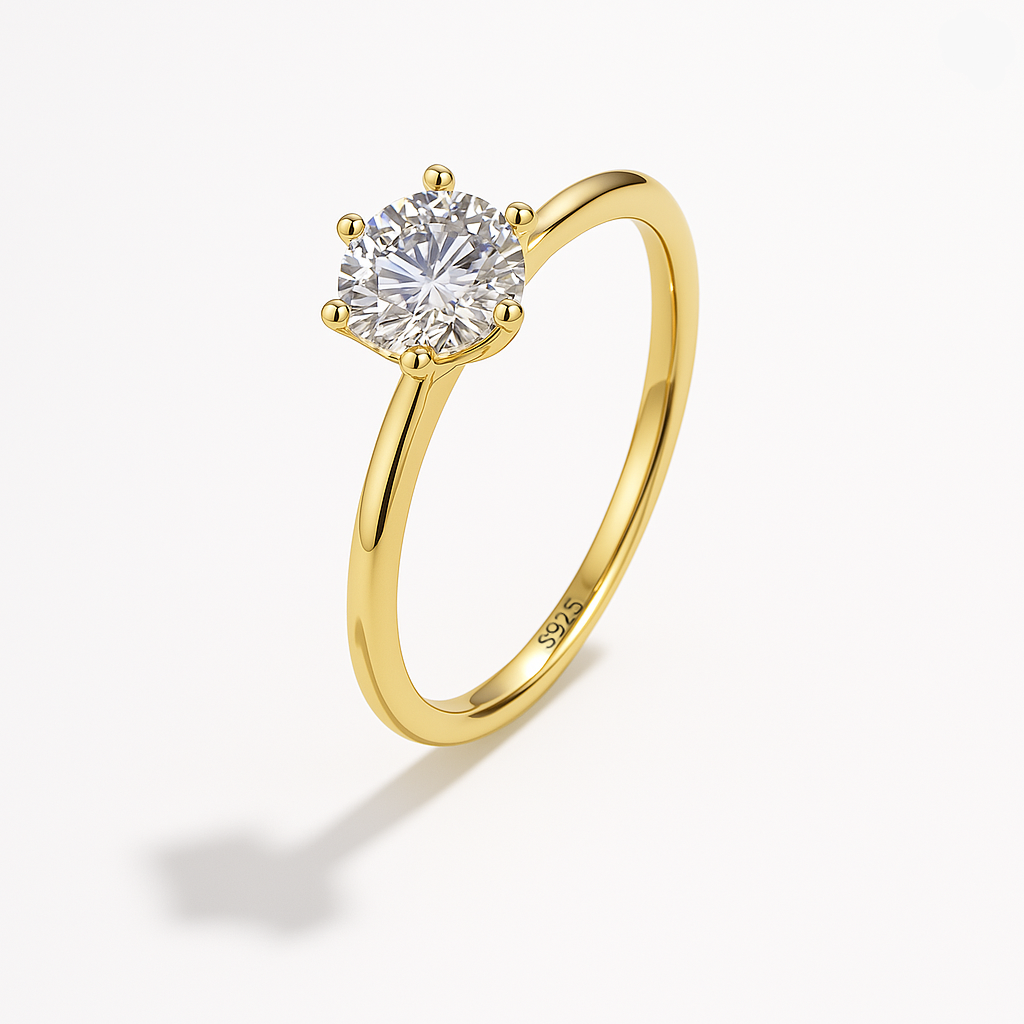 Free 0.3CT Moissanite Ring in S925 Sterling Silver