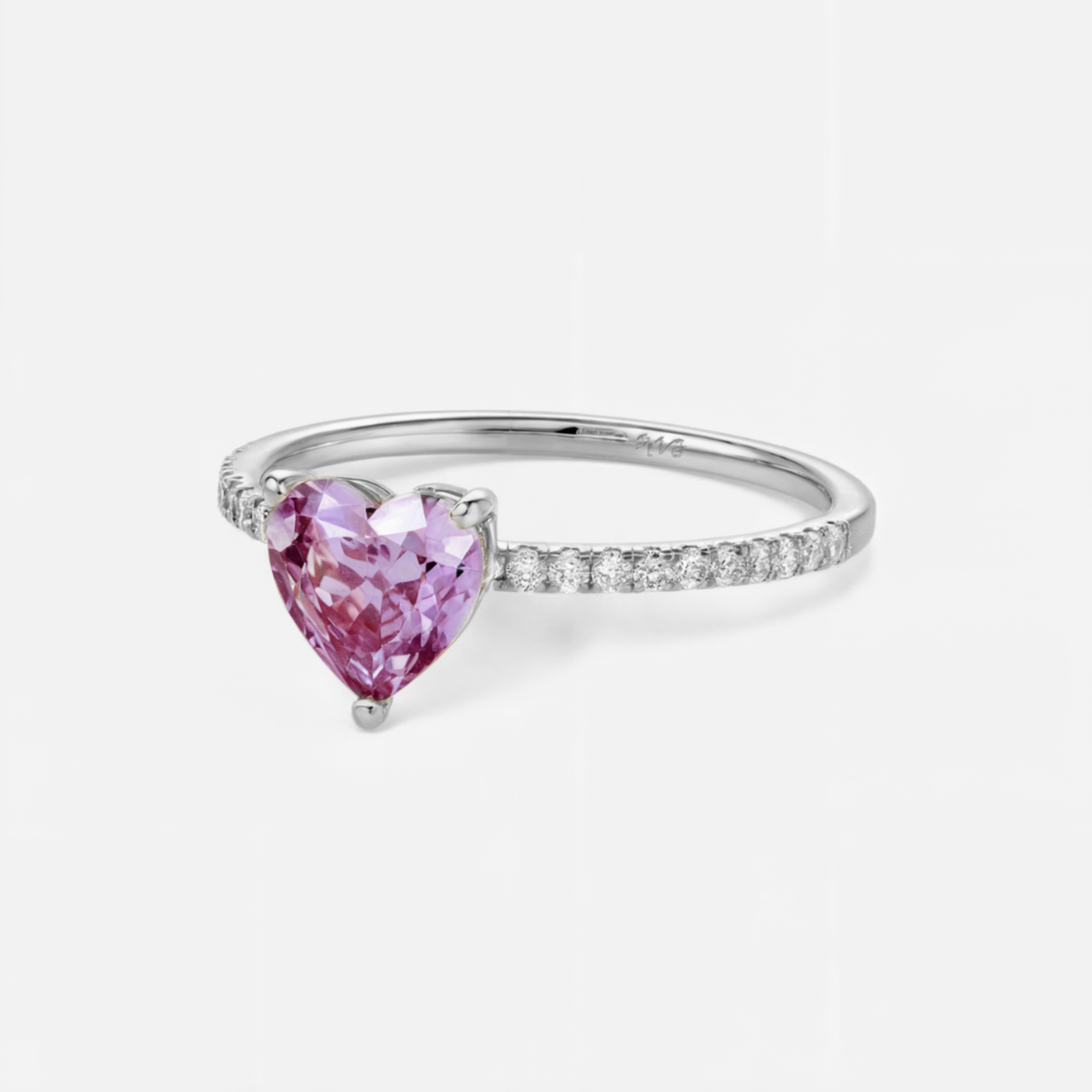 Heart Cut Moissanite Engagement Ring