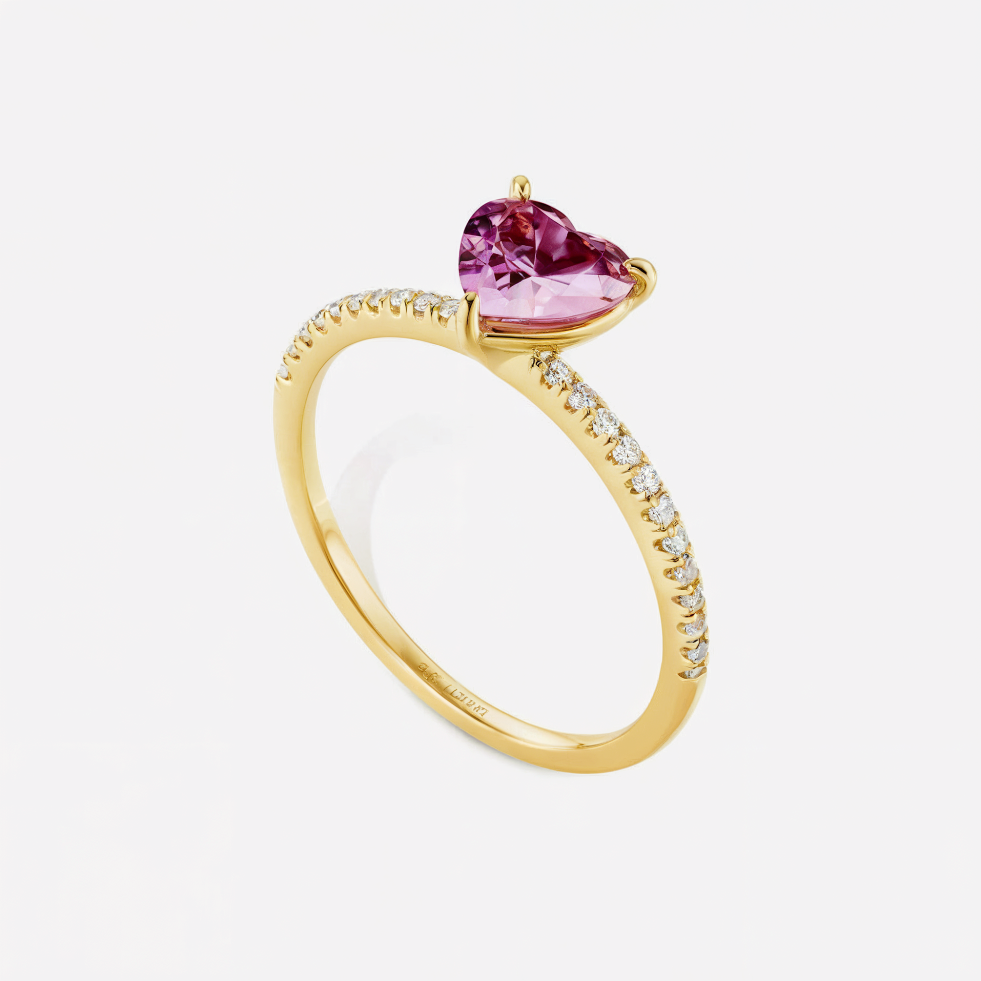 Heart Cut Moissanite Engagement Ring