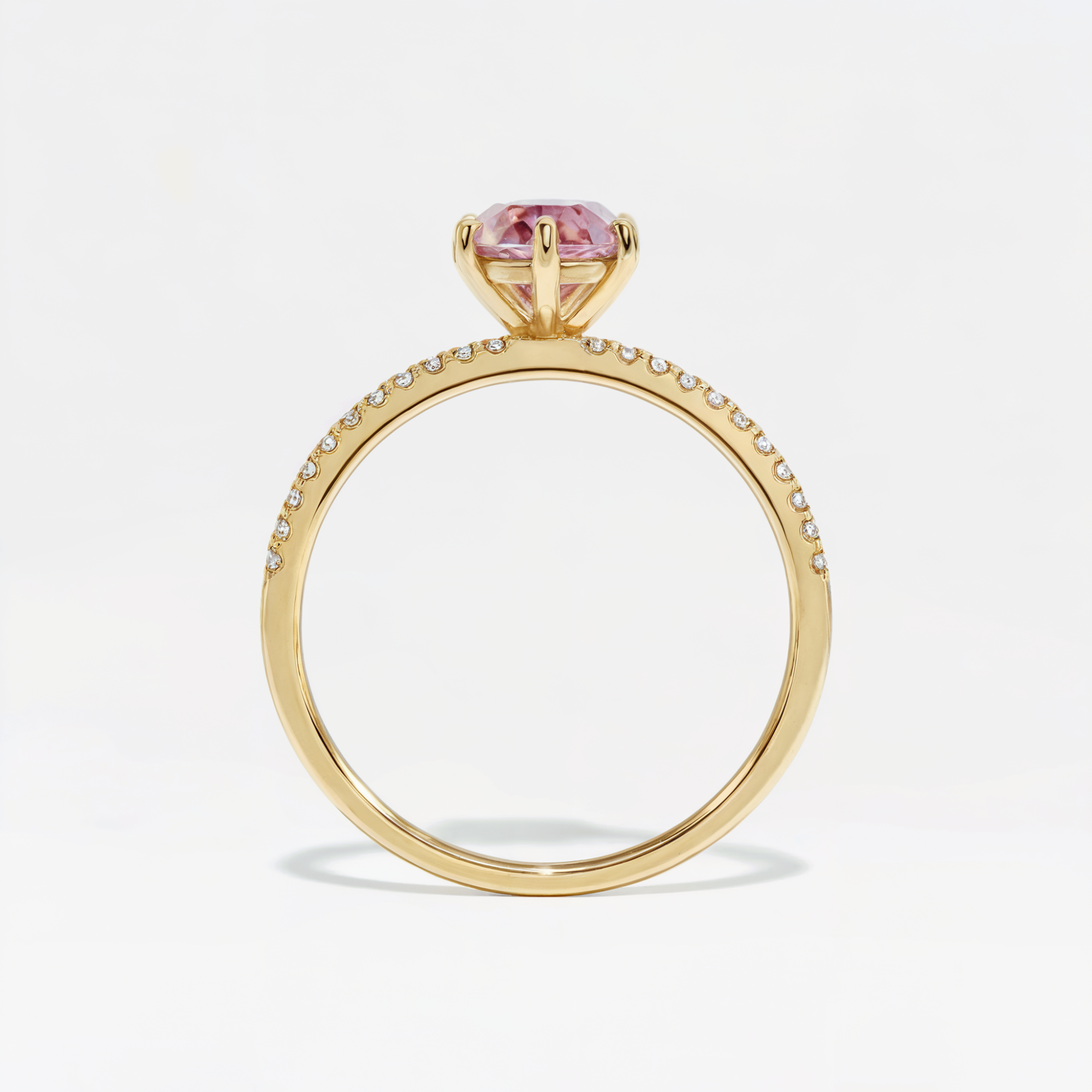 Heart Cut Moissanite Engagement Ring