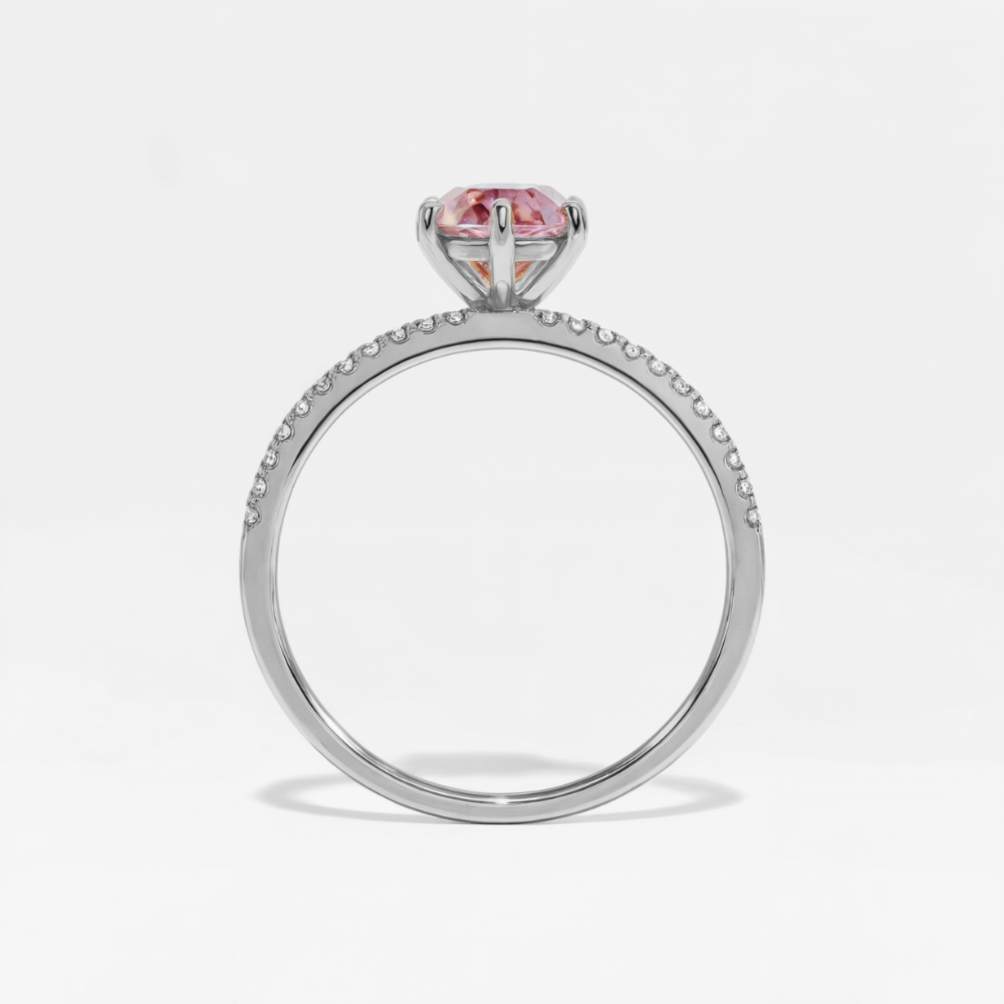 Heart Cut Moissanite Engagement Ring