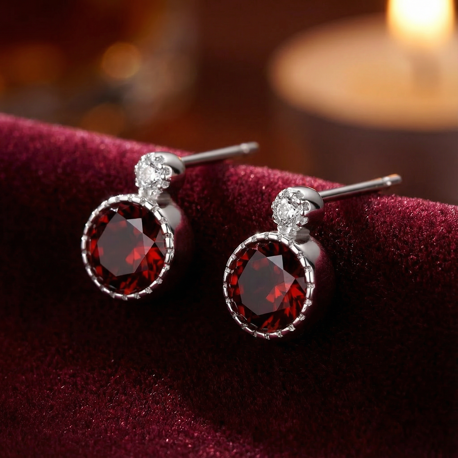 The Mireya Halo Studs - S925 Sterling Silver