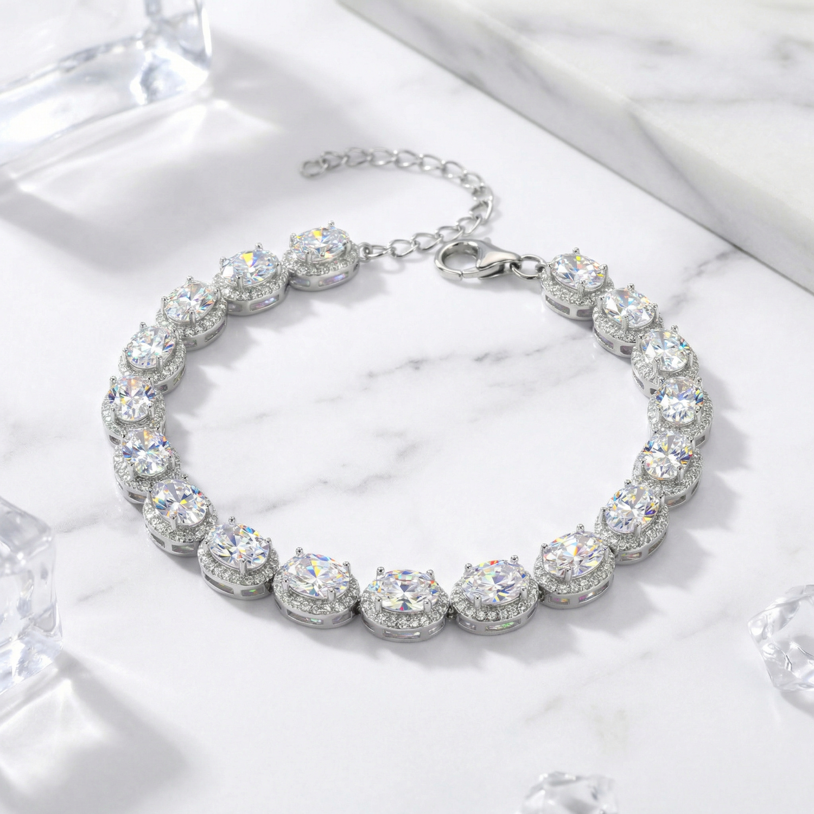 The Aethelra Halo Bracelet - S925 Sterling Silver