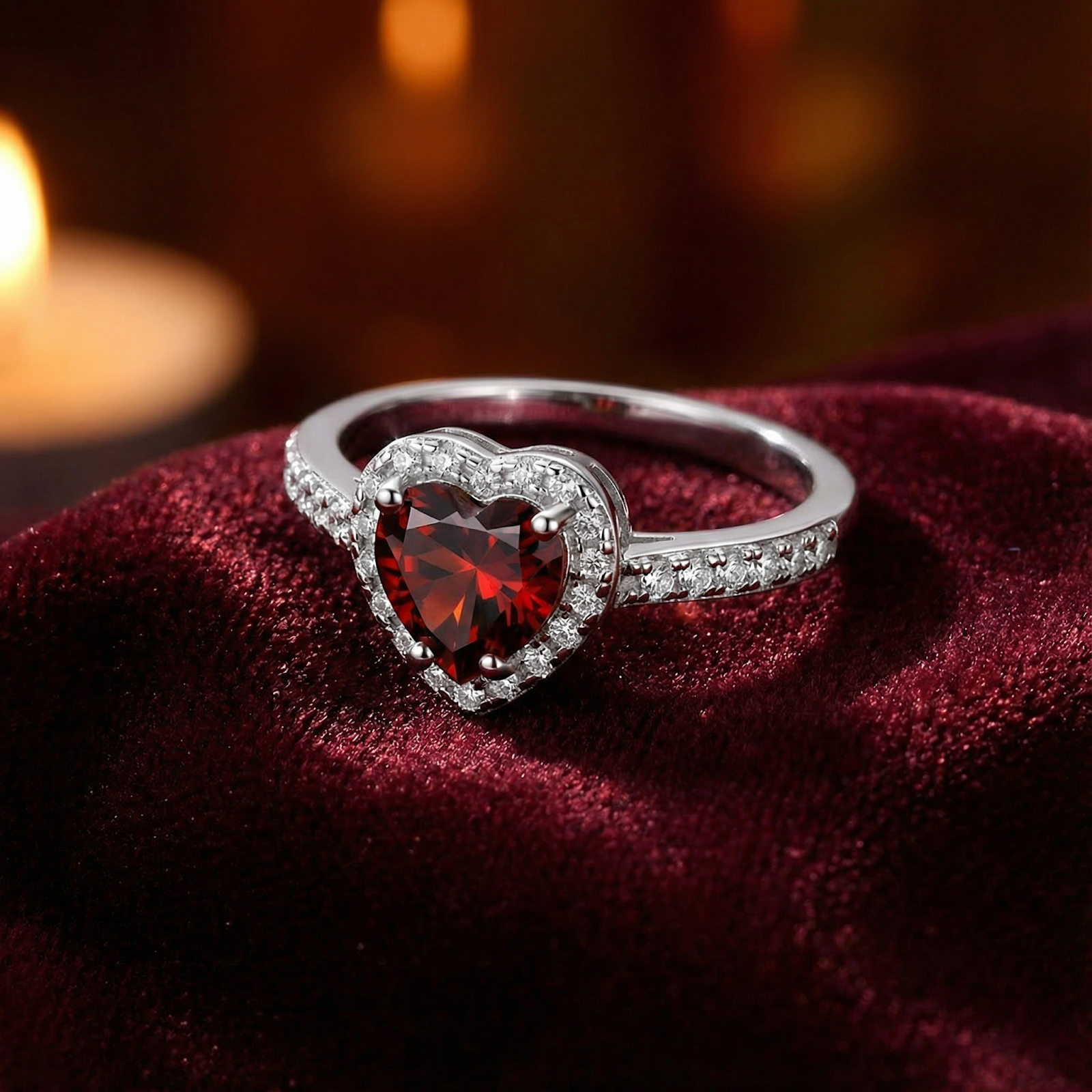 The Amaryllis Heart Ring - S925 Sterling Silver