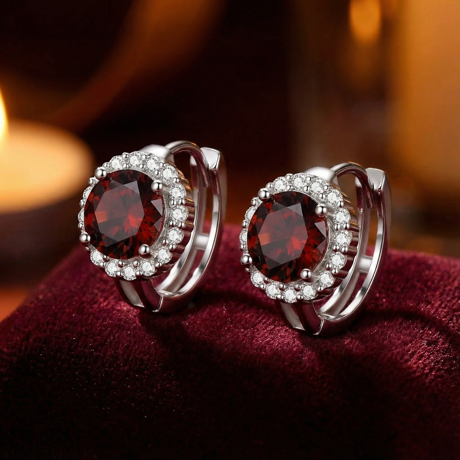 The Alora Halo Studs - S925 Sterling Silver