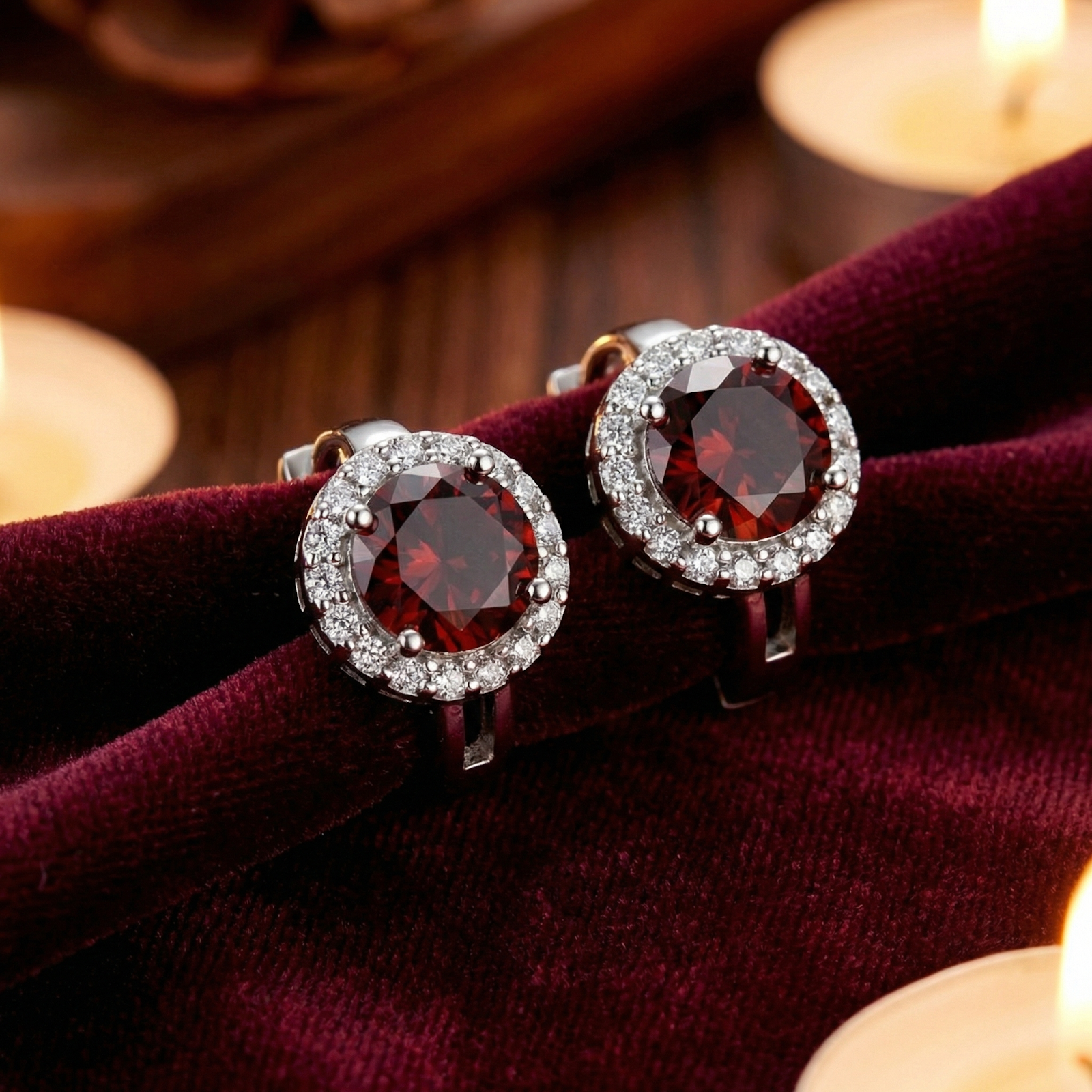 The Alora Halo Studs - S925 Sterling Silver