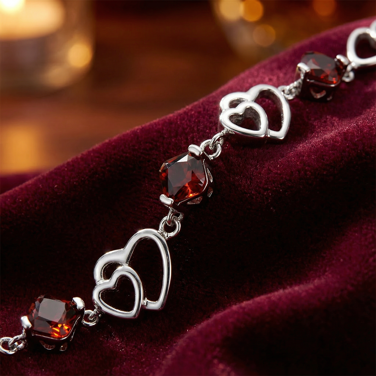 Jolee Heart Bracelet - S925 Sterling Silver
