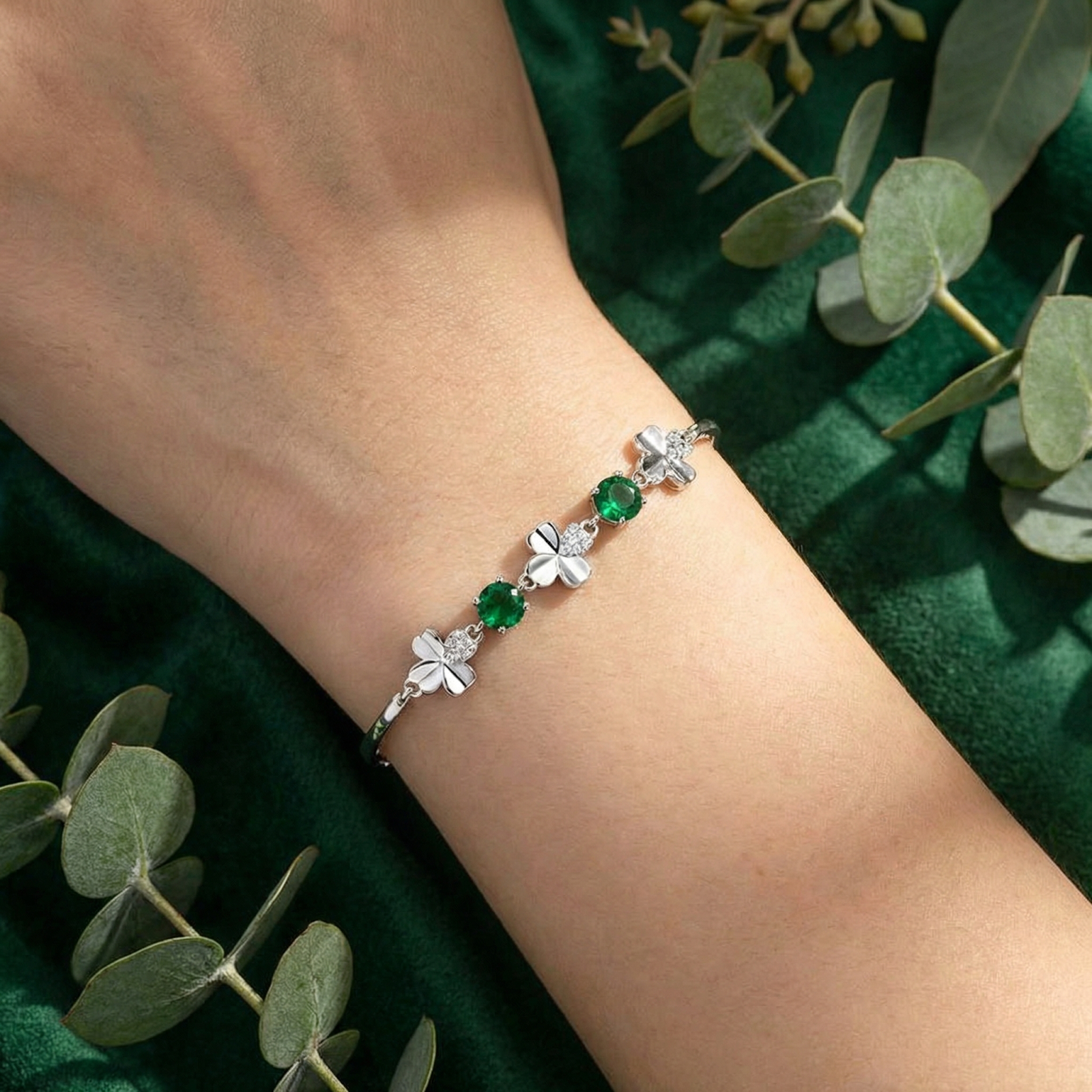 The Aurelise Clover Bracelet - S925 Sterling Silver