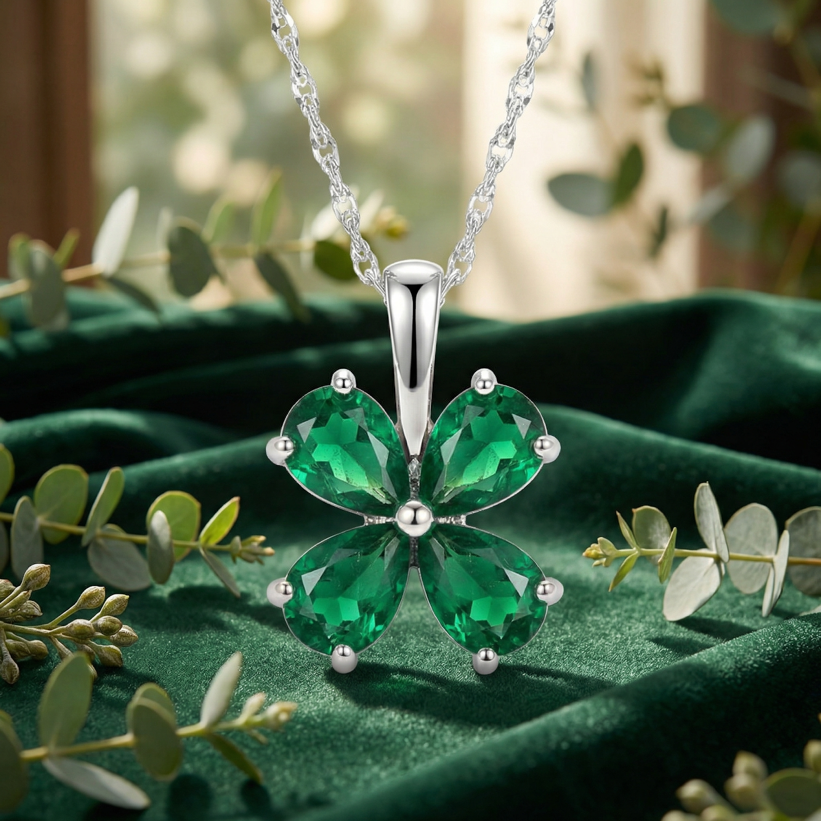 The Marabella Clover Necklace - S925 Sterling Silver