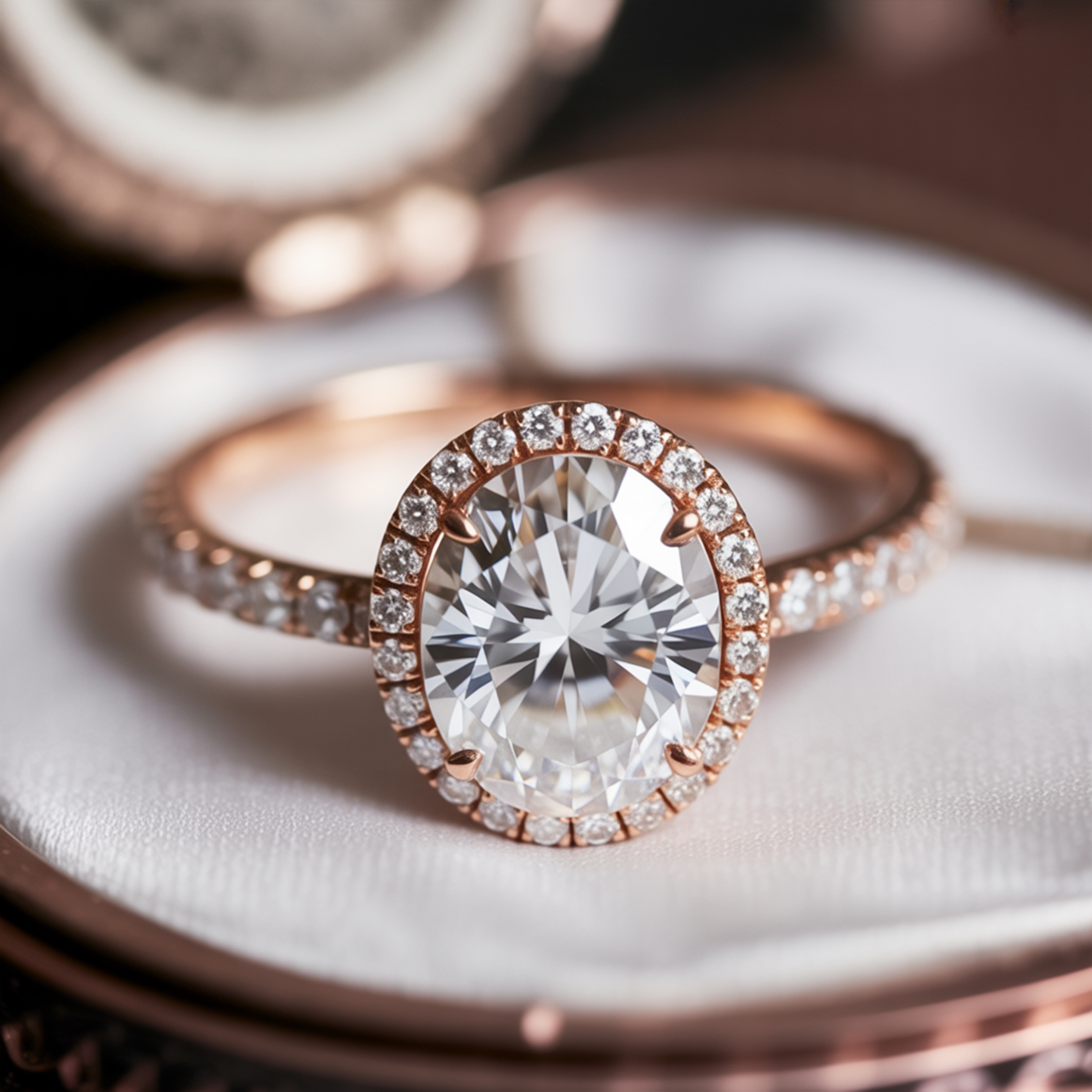 The Luna - Halo Moissanite Ring