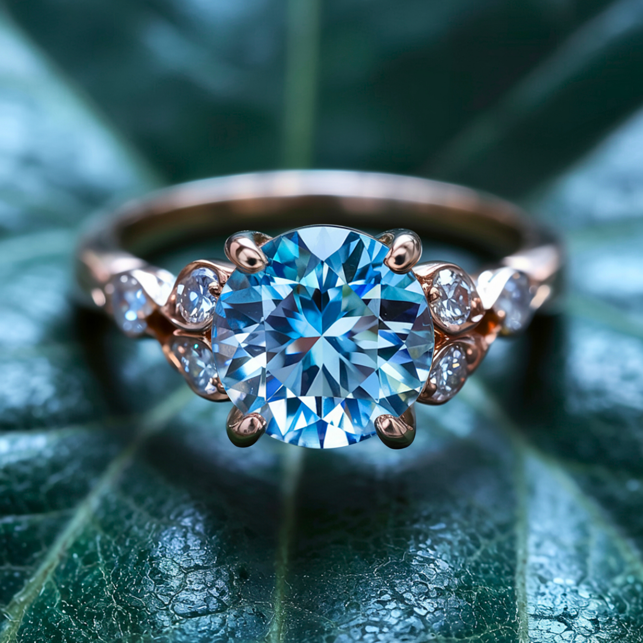 The Katalina 3CT Round Cut Moissanite Ring