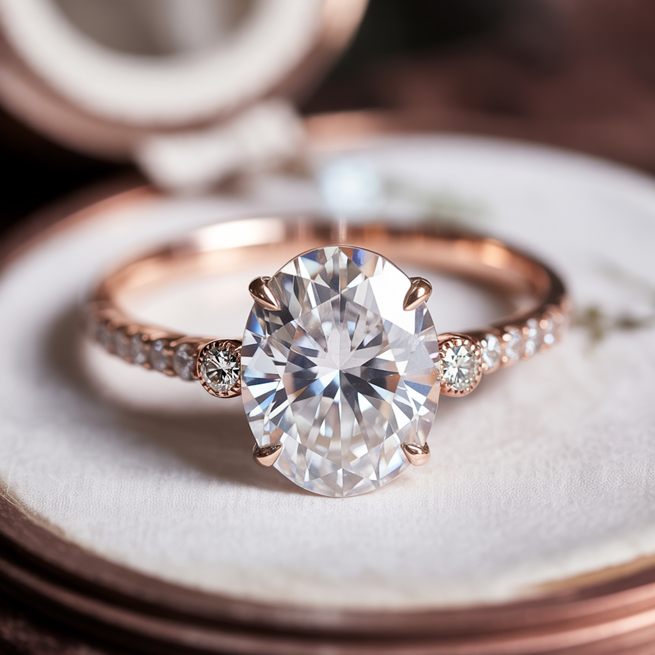 The Luna 4CT Moissanite Ring