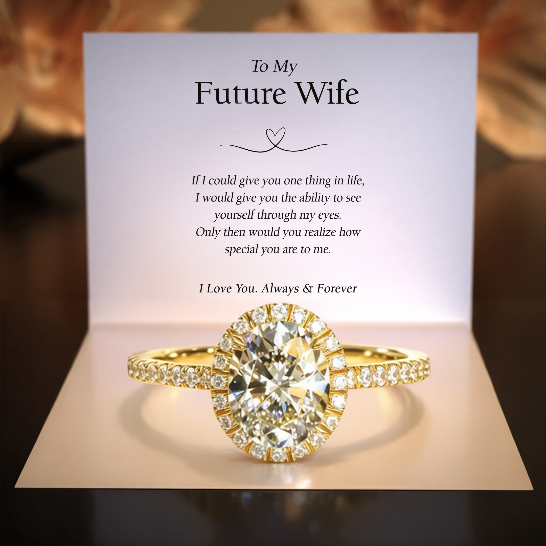 The Luna – Halo Moissanite Ring