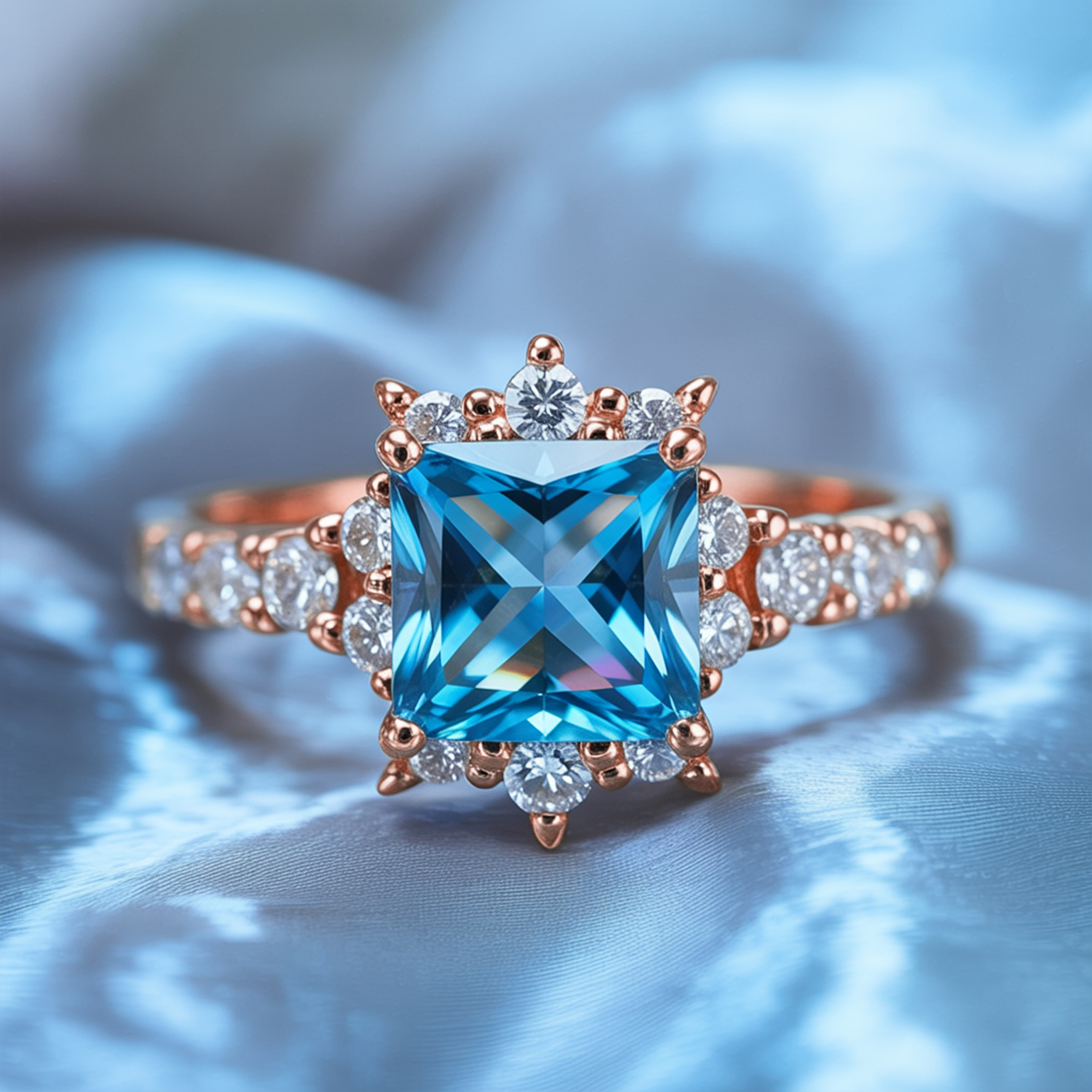 The Caterina 2CT Princess Cut Moissanite Ring