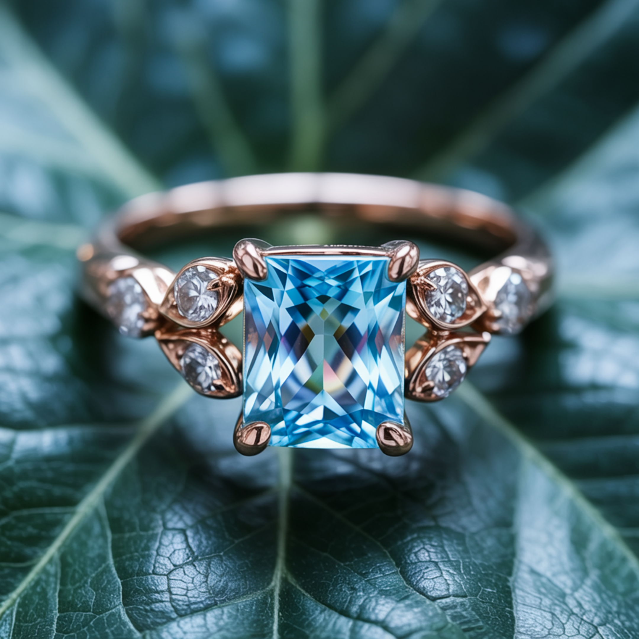 The Katalina Radiant Cut Moissanite Ring