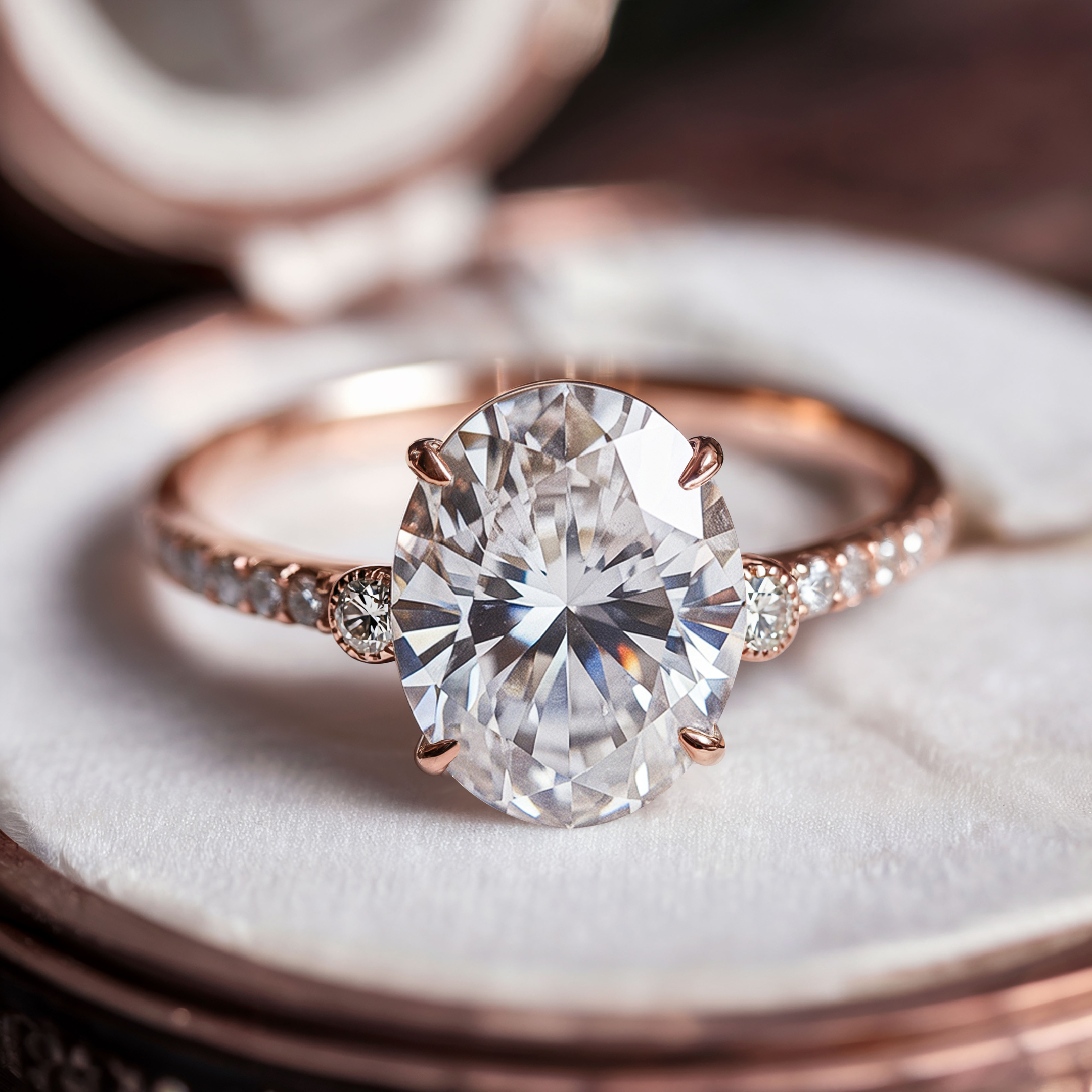 The Luna 5CT Moissanite Ring