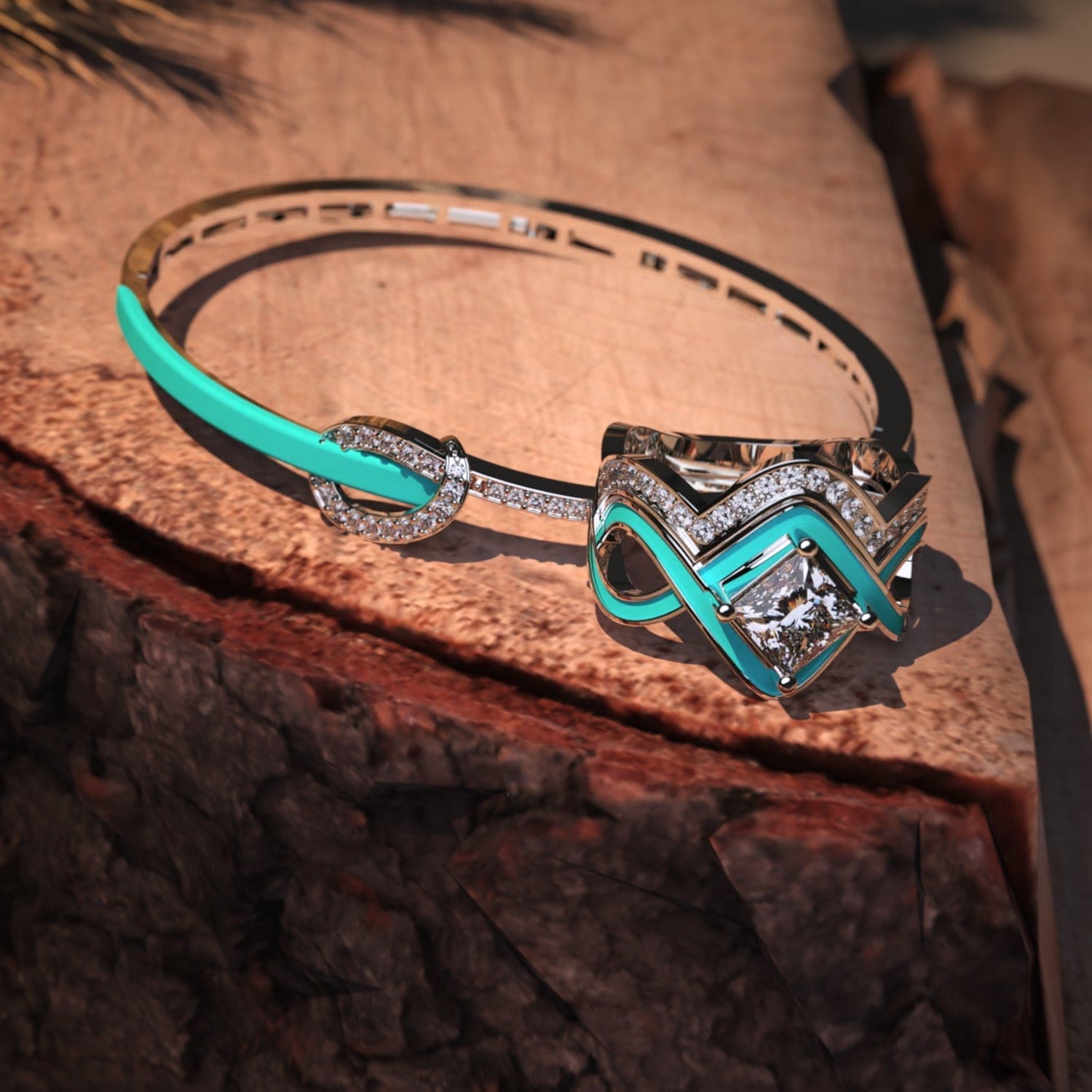 The Ocean Wave: 2-Piece Ring + FREE Bracelet - S925 Sterling Silver