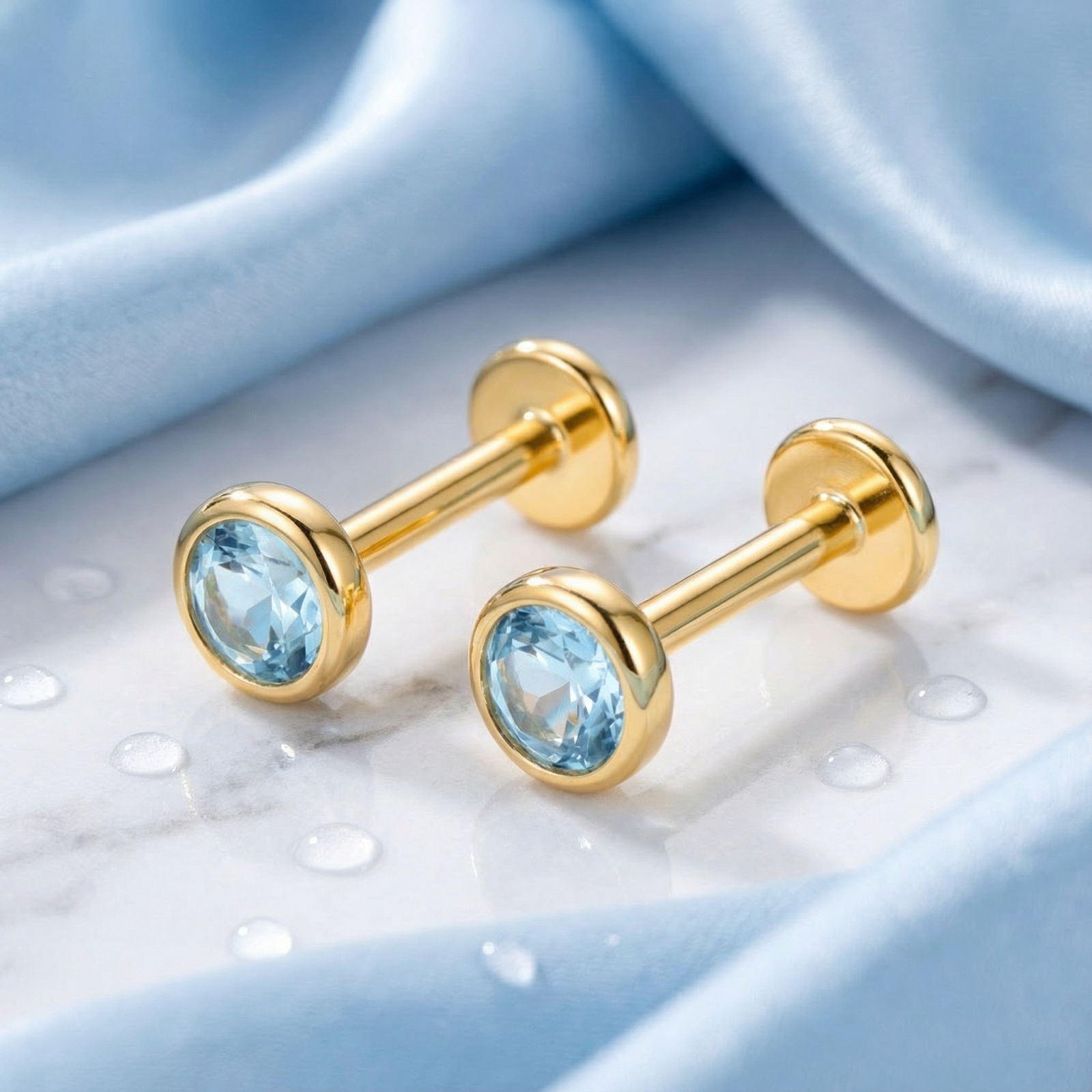 The Aurelie Studs - 18K Gold Vermeil