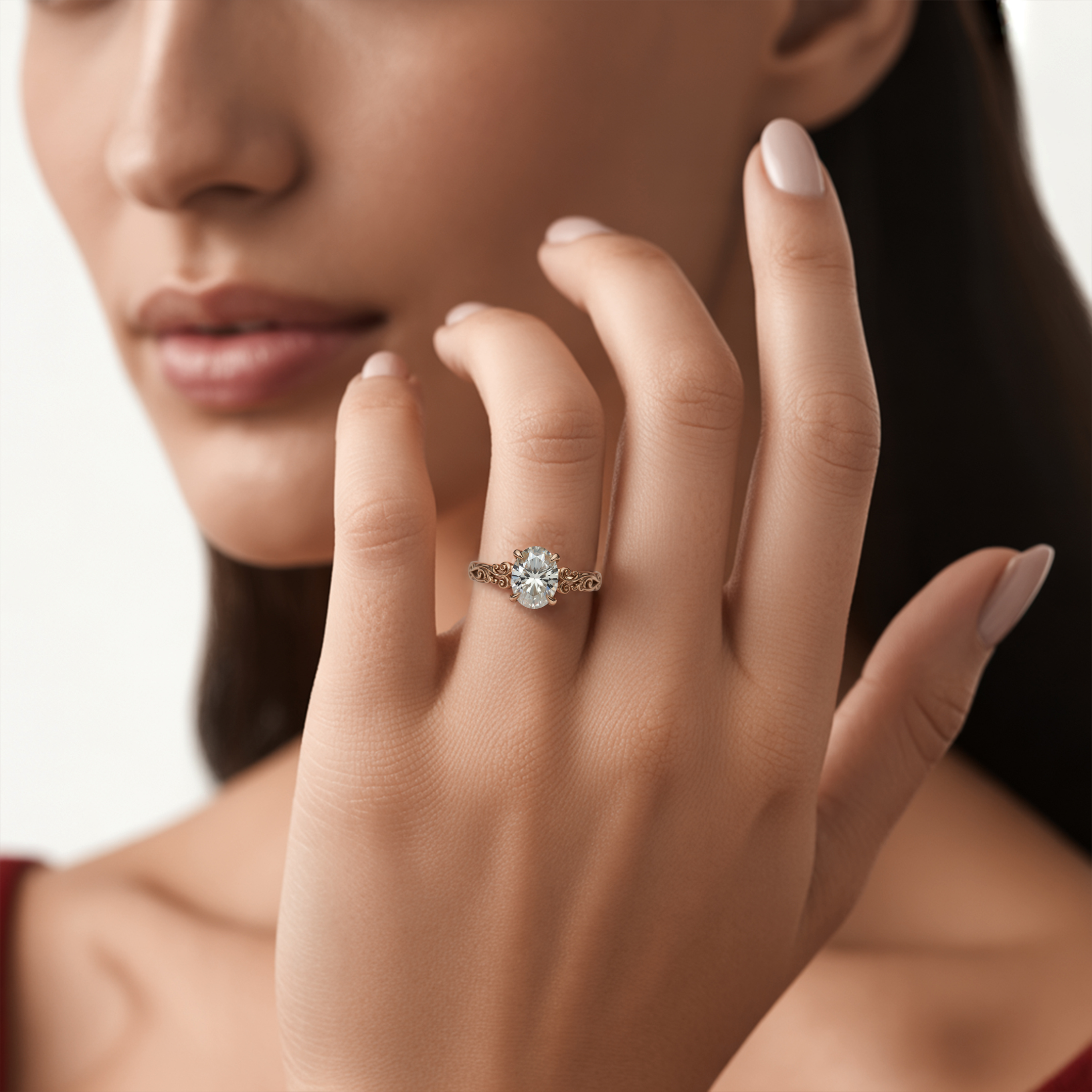 The Celestine - Vintage Moissanite Ring