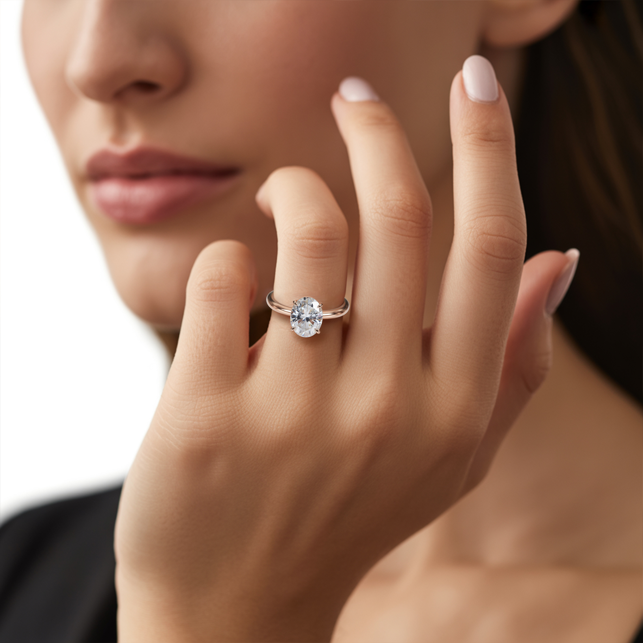 The Luna - Solitaire Moissanite Ring