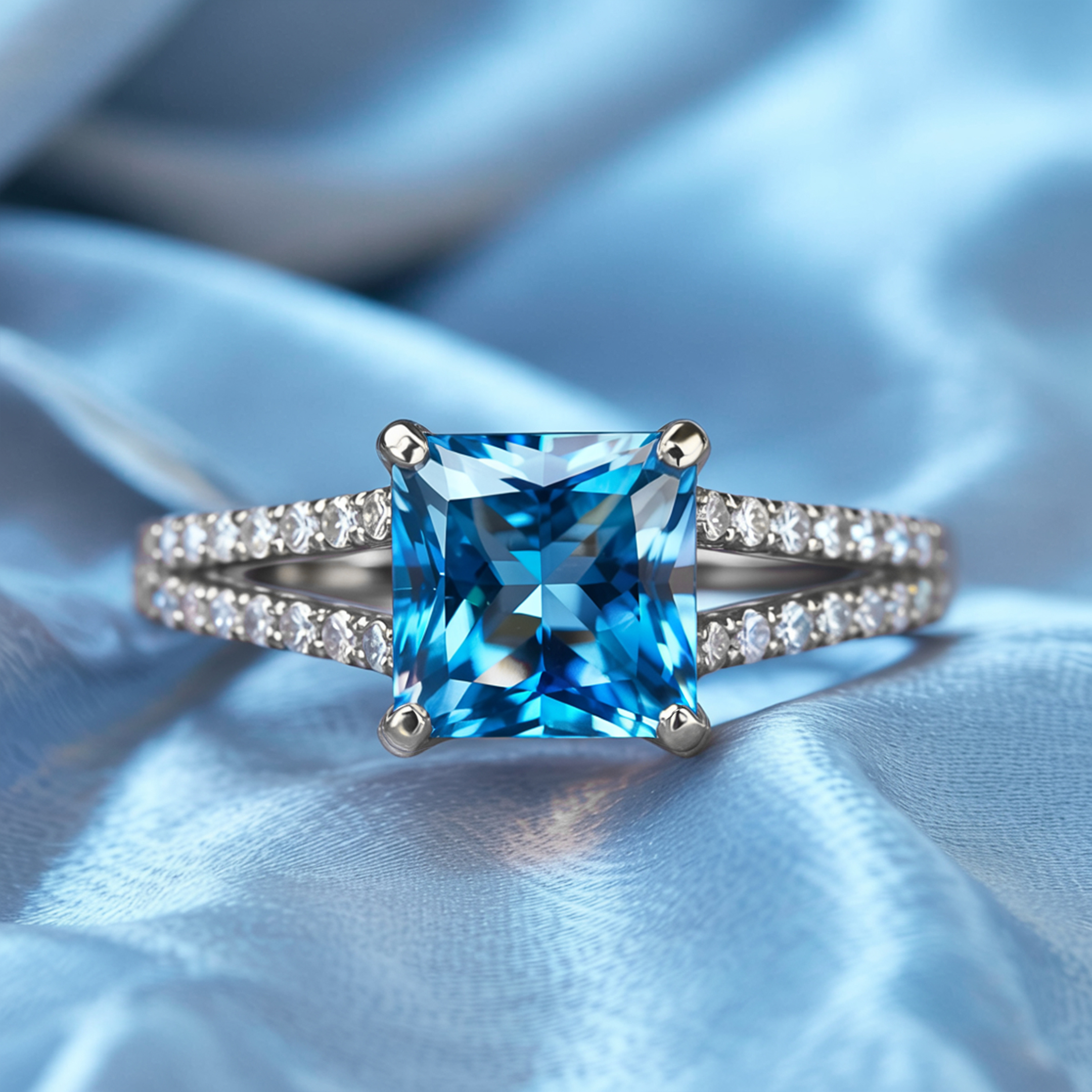 The Caterina – Split Shank Moissanite Ring