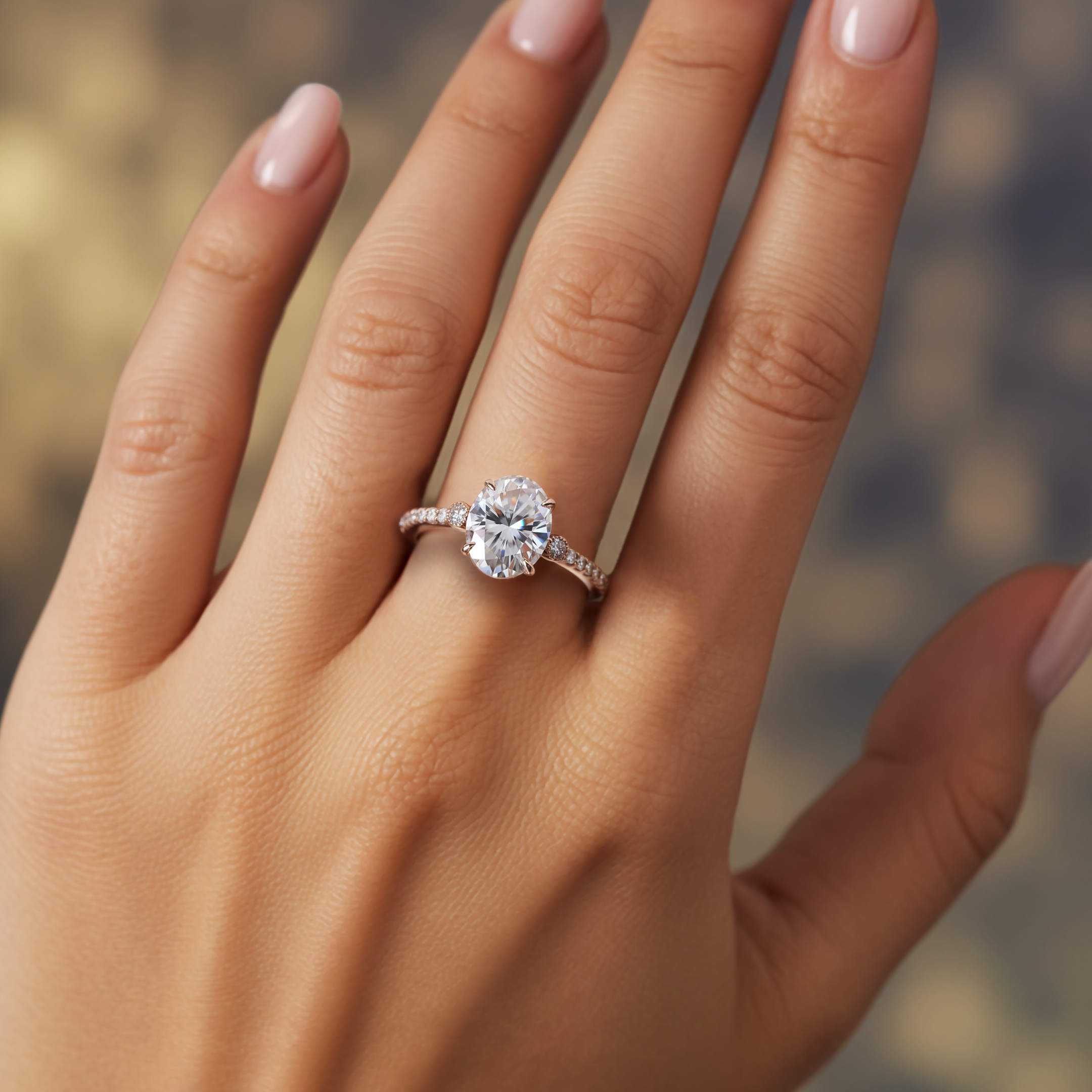 The Luna 3CT Moissanite Ring